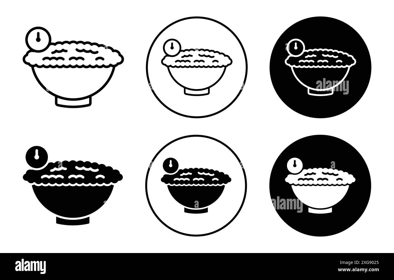 Collection de jeu de logo vectoriel d'icône de recette de pâte à levure pour l'interface utilisateur de l'application Web Illustration de Vecteur