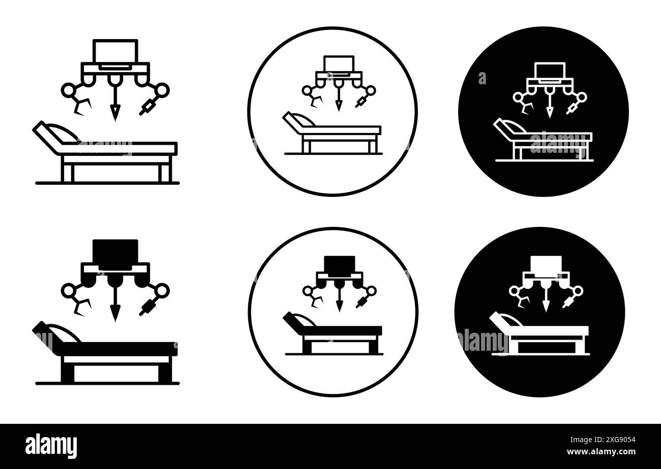 Collection de logo vectoriel d'icône de chirurgie robotique pour l'interface utilisateur de l'application Web Illustration de Vecteur