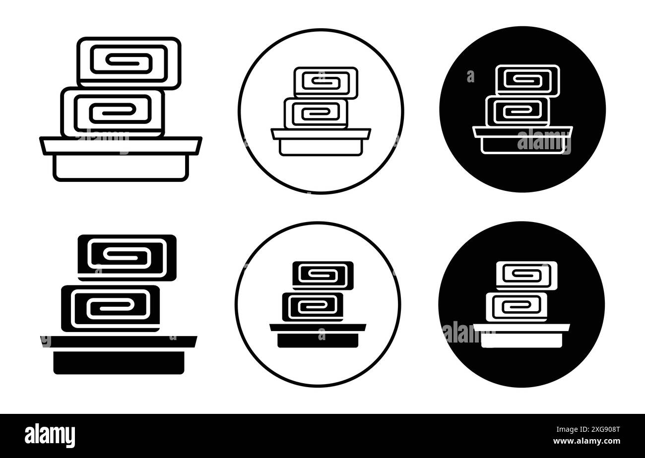 Tamagoyaki Icon vector logo Set collection pour l'interface utilisateur de l'application Web Illustration de Vecteur