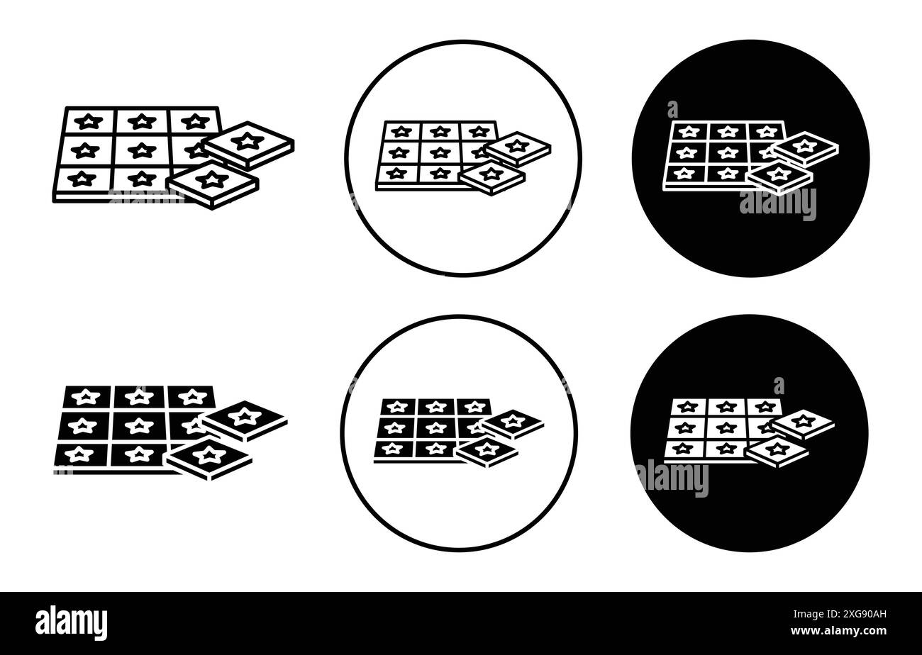 Collection de logos vectoriels d'icônes de tuiles pour l'interface utilisateur de l'application Web Illustration de Vecteur