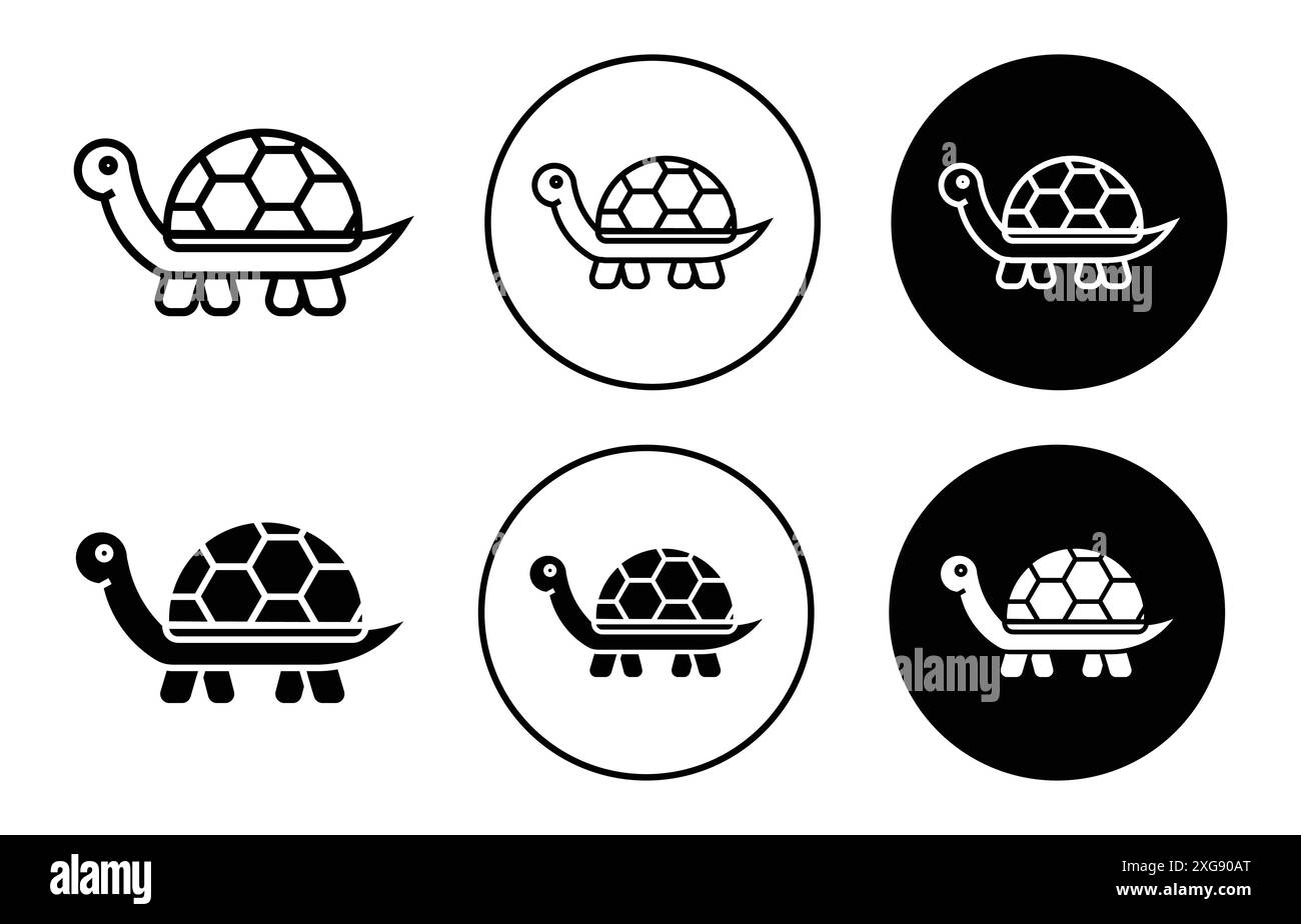 Collection de logos vectoriels Turtle Icon pour l'interface utilisateur de l'application Web Illustration de Vecteur