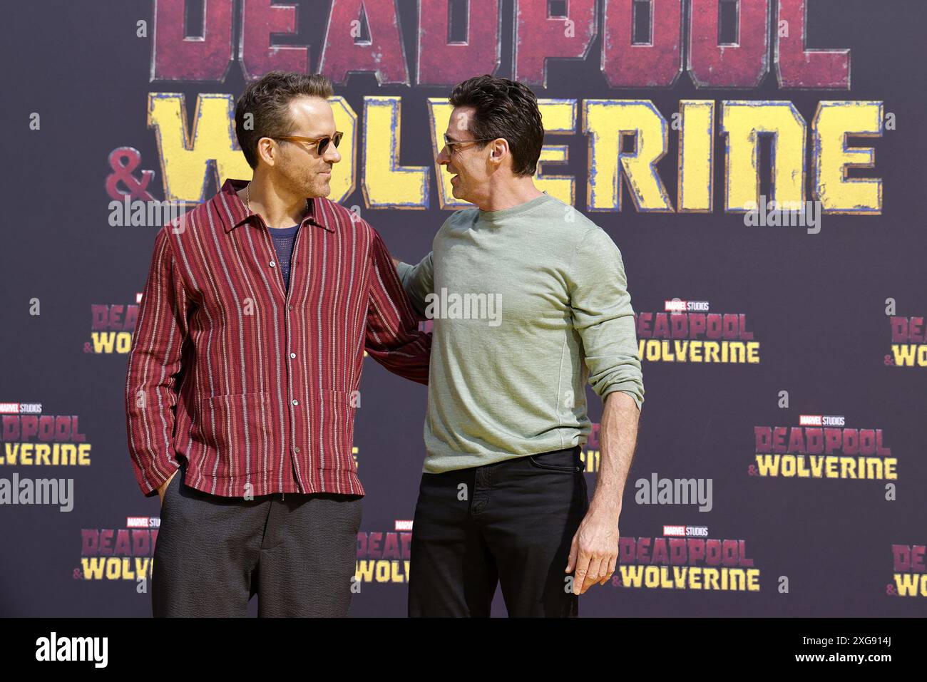 Ryan Reynolds und Hugh Jackman BEI der „Deadpool & Wolverine“ première du film AM 7.07.2024 à Berlin Banque D'Images