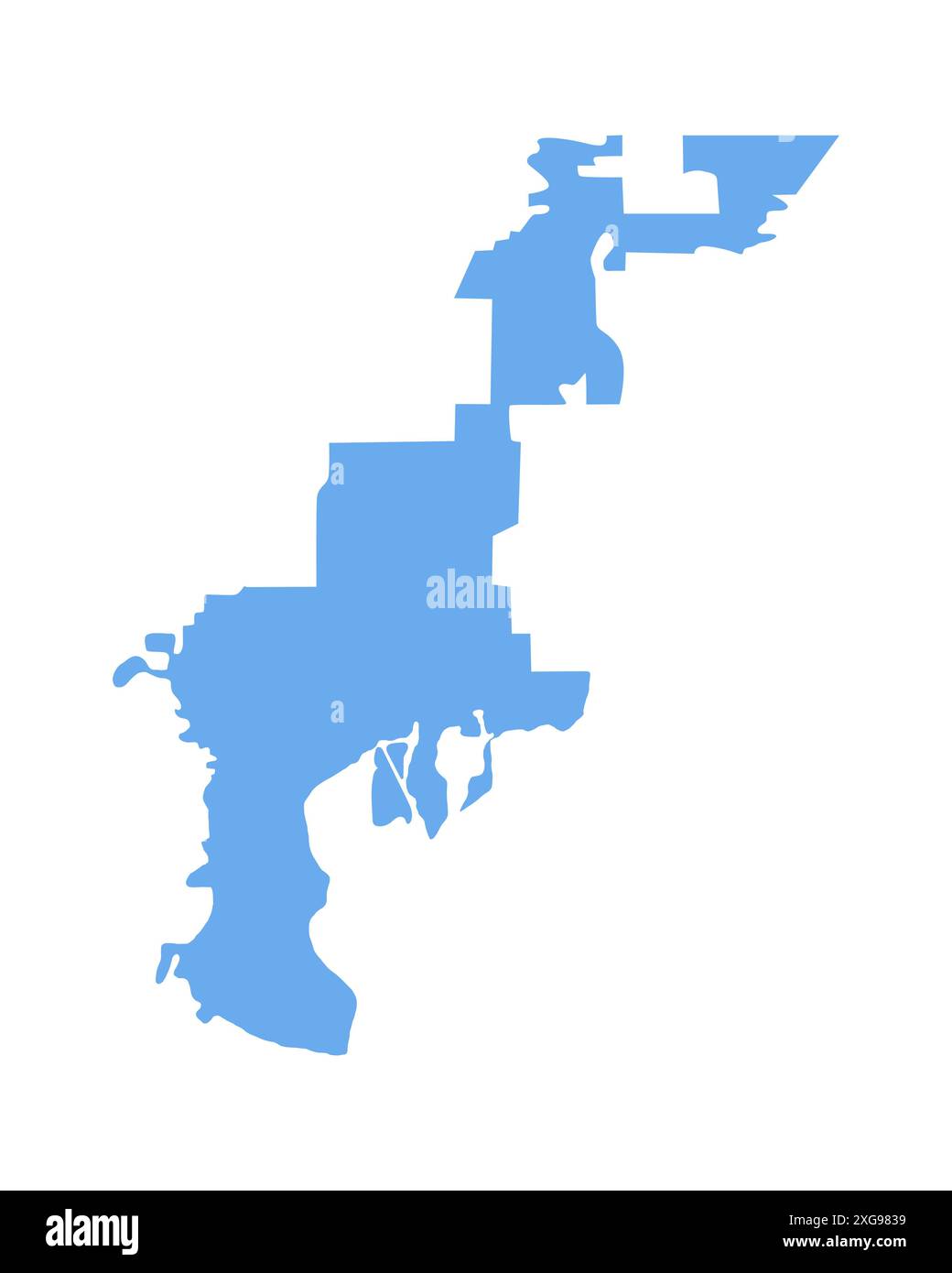 Carte de la ville de Tampa dans l'État de Floride, image de silhouette. Illustration de Vecteur