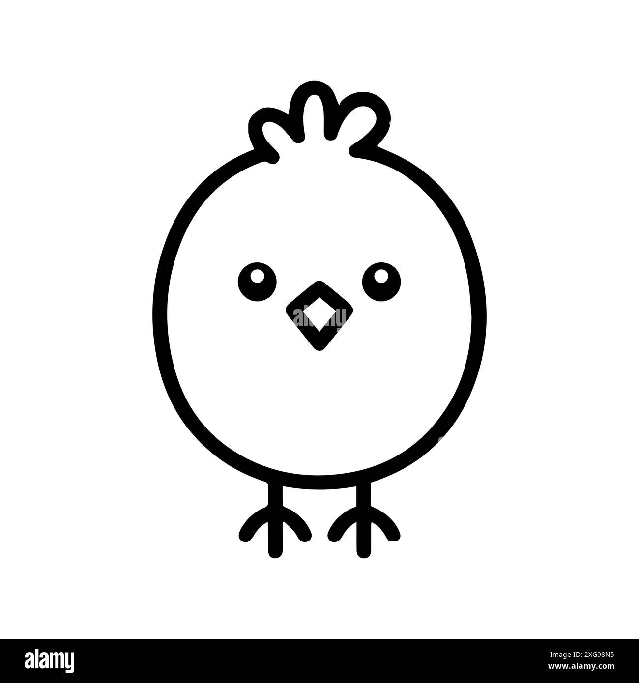 Poule poussin dessin Banque d'images noir et blanc - Alamy