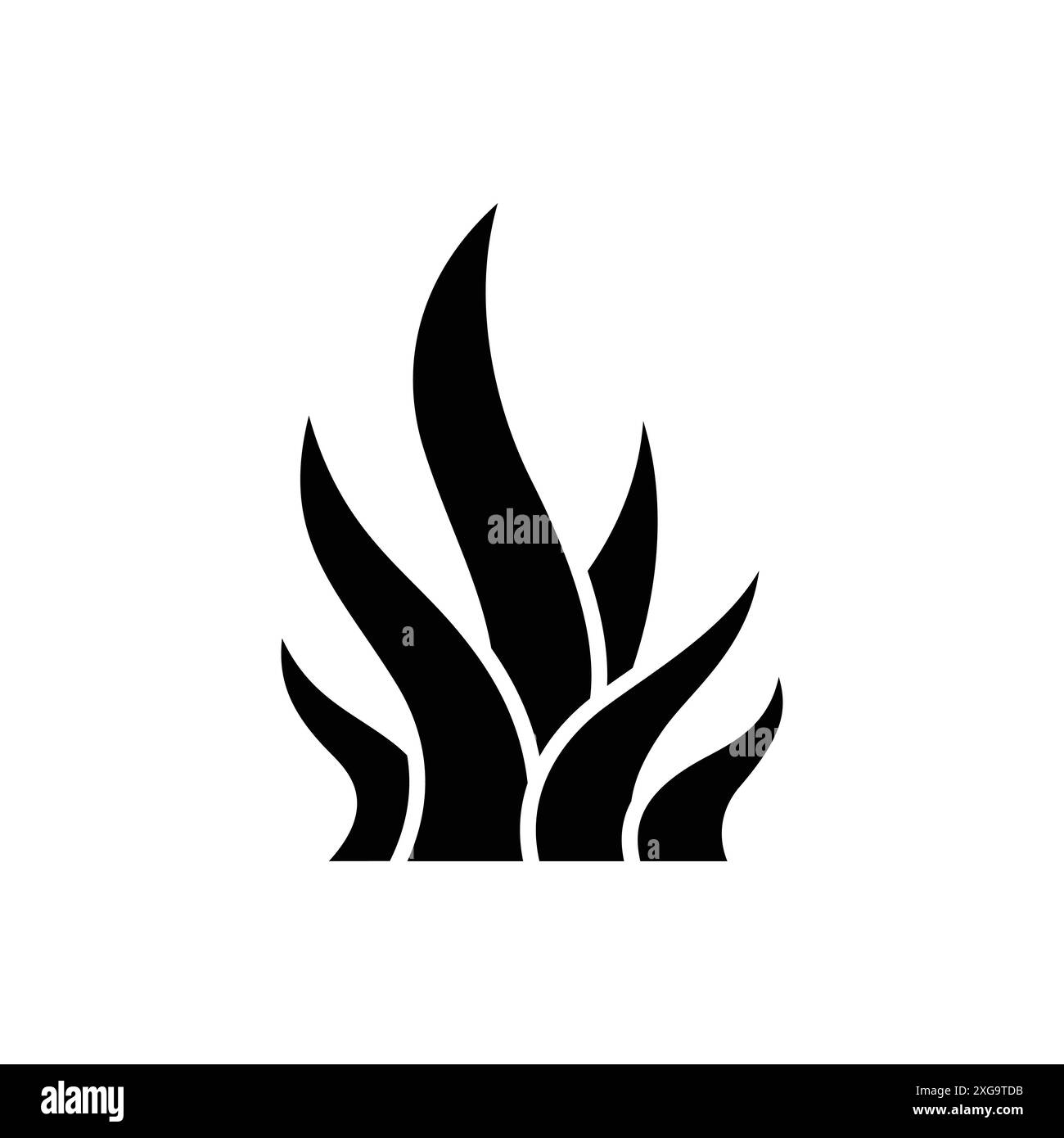 modèle de conception de vecteur d'icône d'algues en fond blanc Illustration de Vecteur