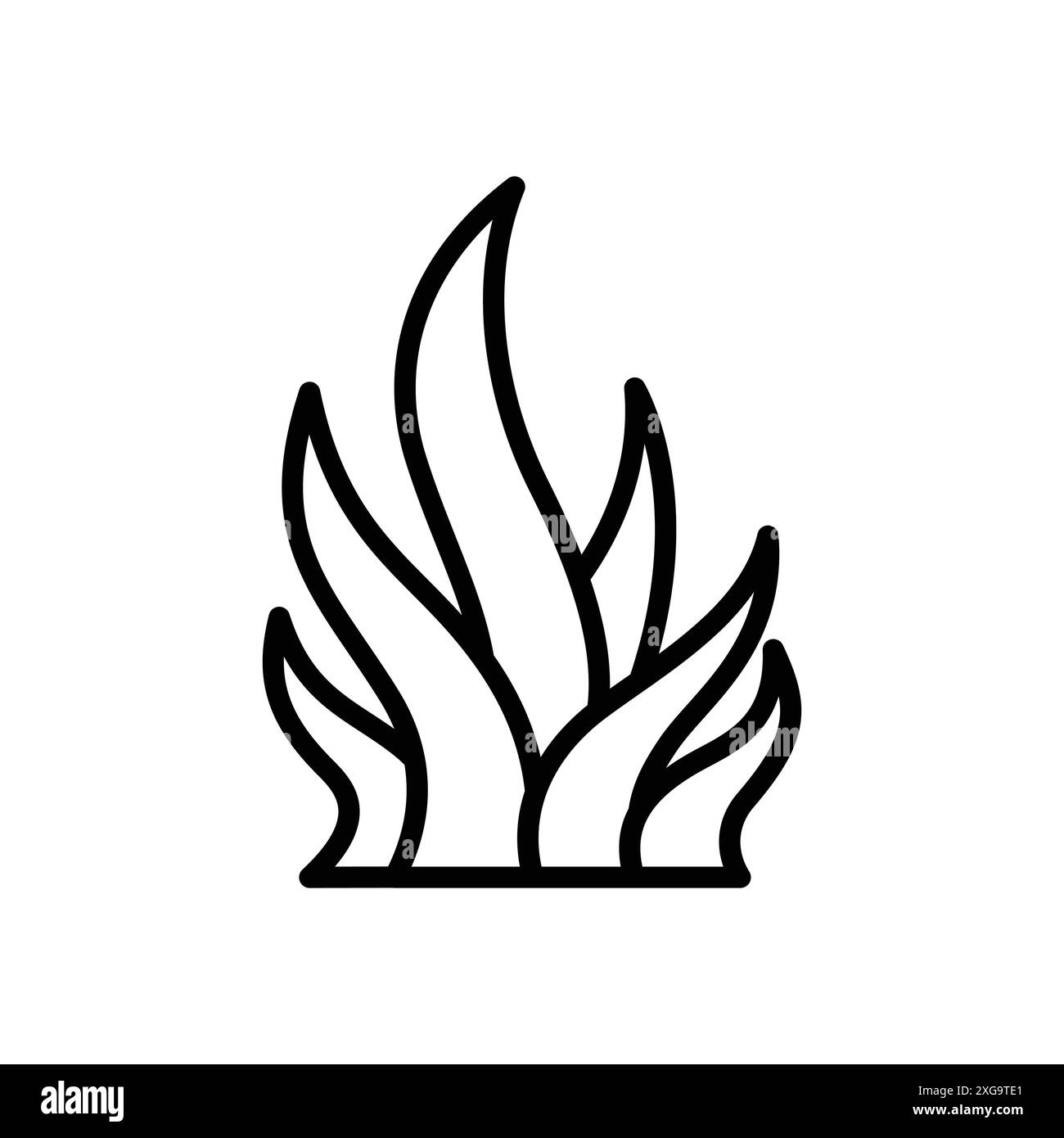 modèle de conception de vecteur d'icône d'algues en fond blanc Illustration de Vecteur