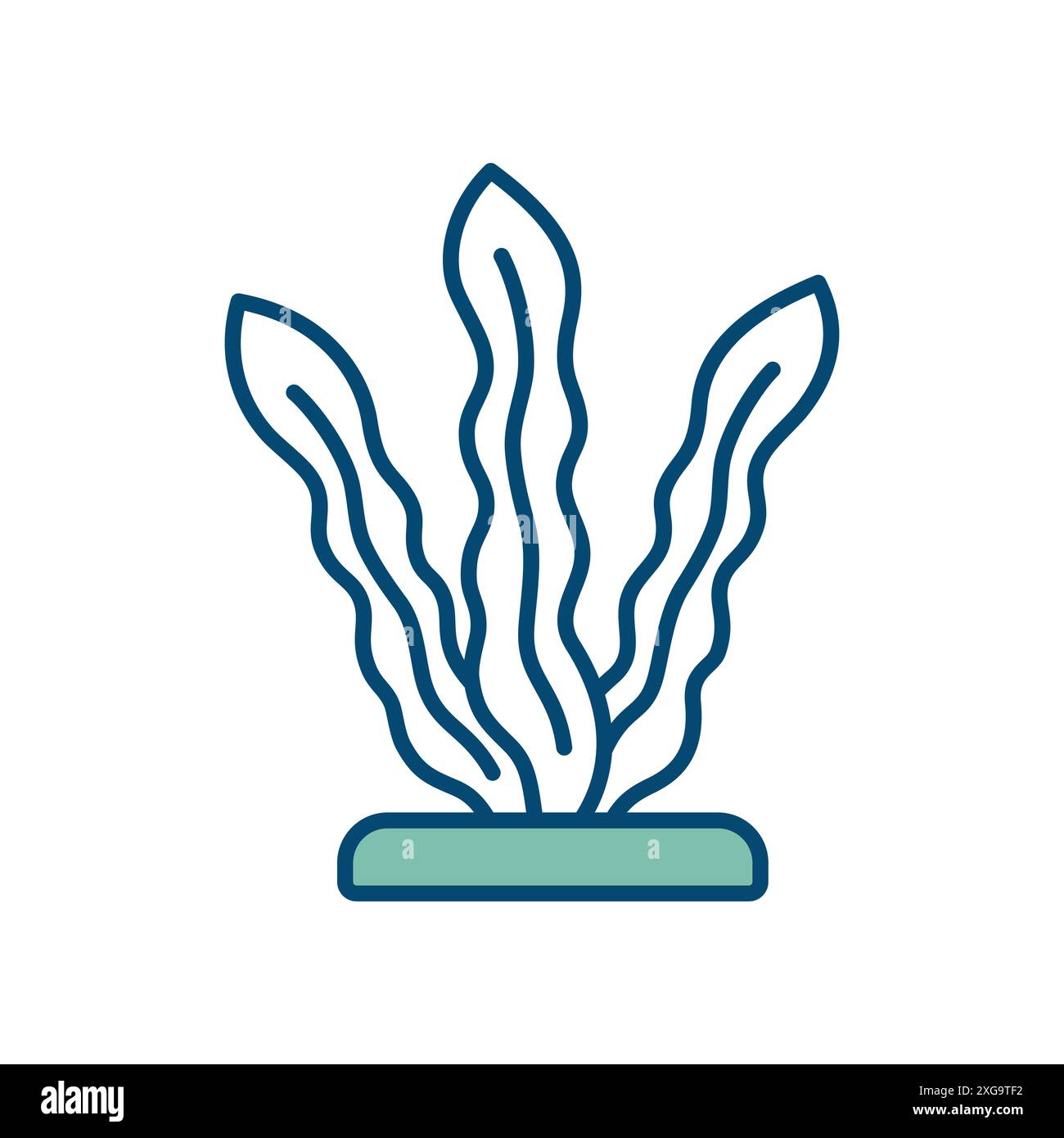 modèle de conception de vecteur d'icône d'algues en fond blanc Illustration de Vecteur