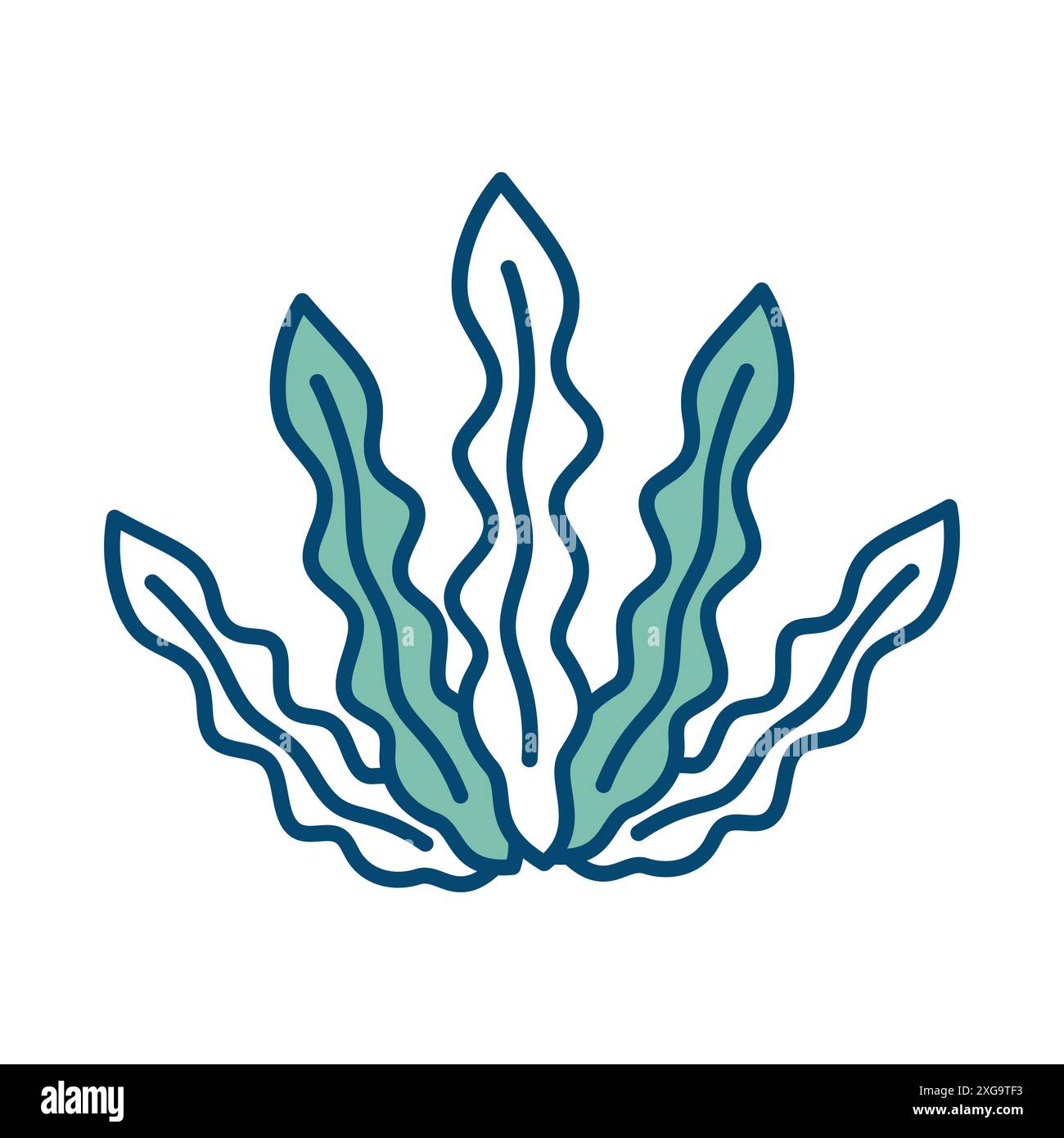 modèle de conception de vecteur d'icône d'algues en fond blanc Illustration de Vecteur