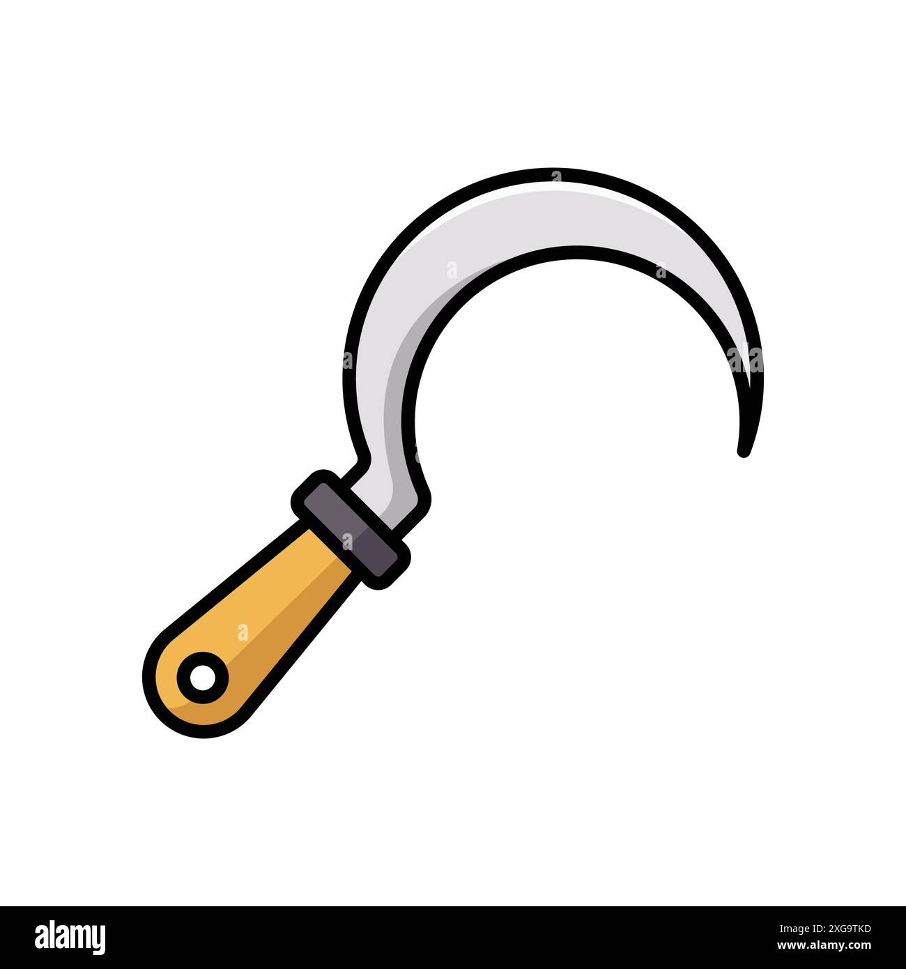 modèle de conception de vecteur d'icône de faucille en fond blanc Illustration de Vecteur