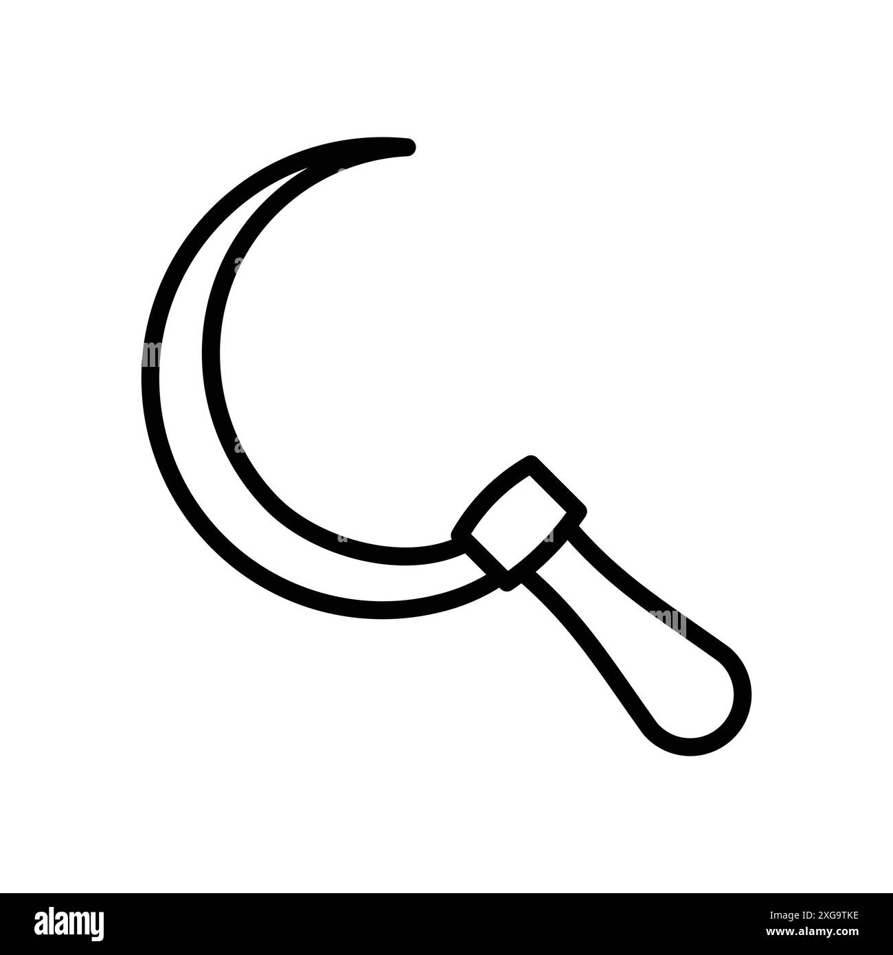 modèle de conception de vecteur d'icône de faucille en fond blanc Illustration de Vecteur