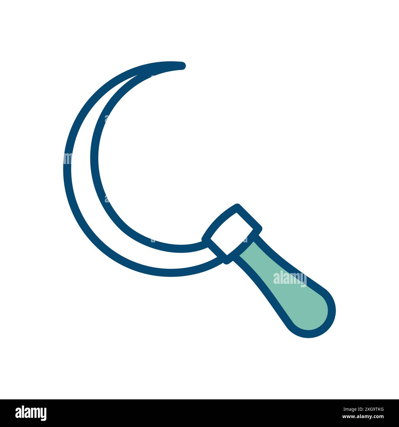modèle de conception de vecteur d'icône de faucille en fond blanc Illustration de Vecteur