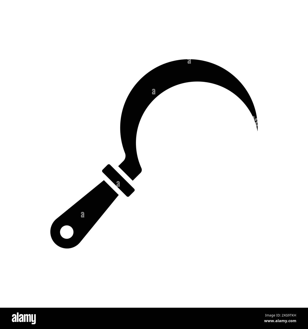 modèle de conception de vecteur d'icône de faucille en fond blanc Illustration de Vecteur