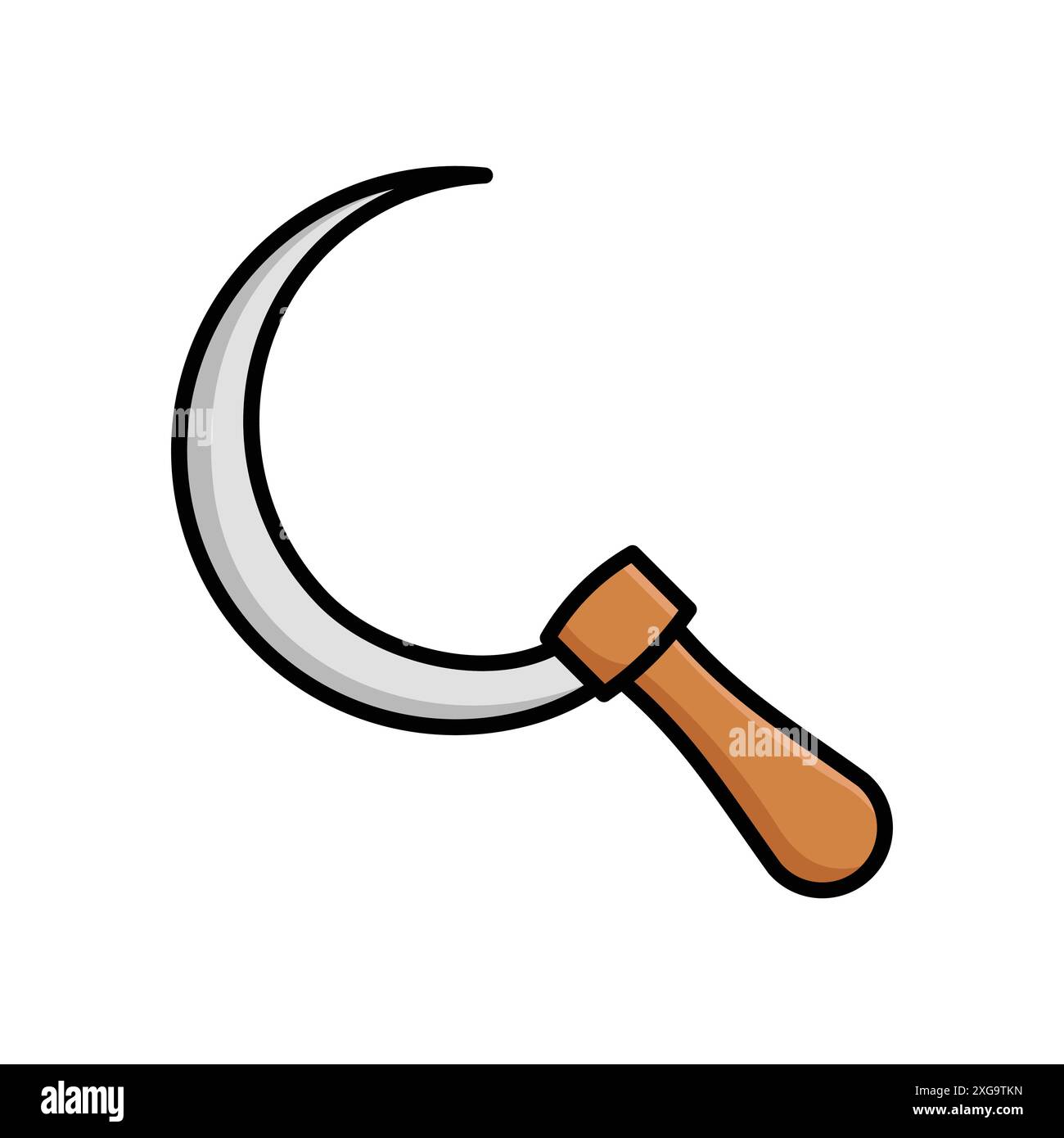 modèle de conception de vecteur d'icône de faucille en fond blanc Illustration de Vecteur