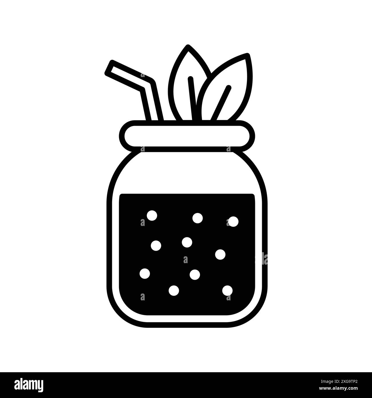 modèle de conception de vecteur d'icône de smoothie en fond blanc Illustration de Vecteur
