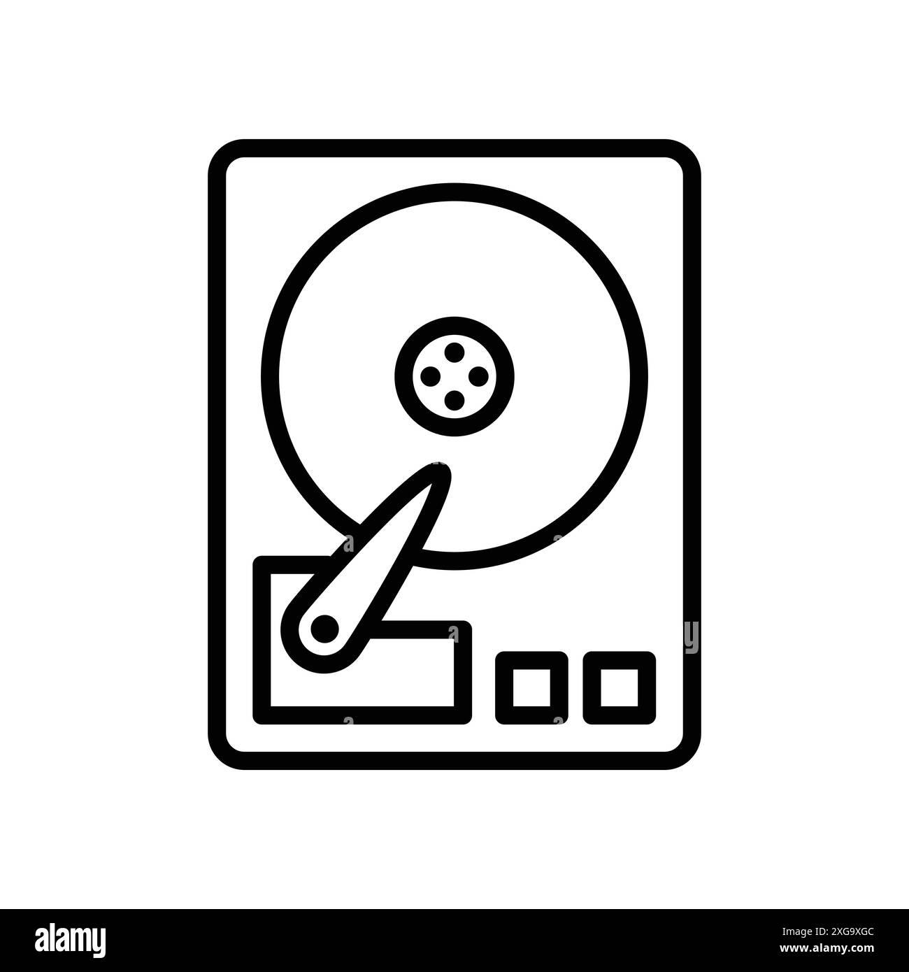 modèle de conception de vecteur d'icône de disque dur en fond blanc Illustration de Vecteur