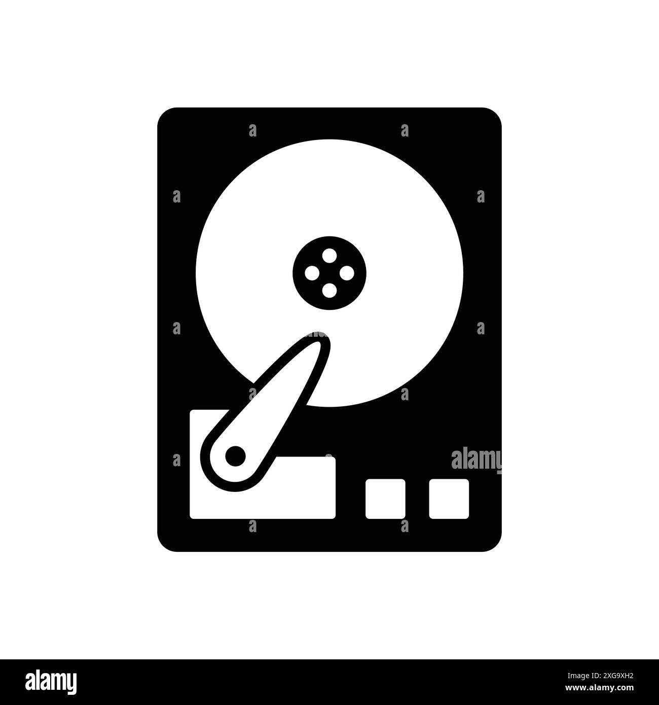 modèle de conception de vecteur d'icône de disque dur en fond blanc Illustration de Vecteur