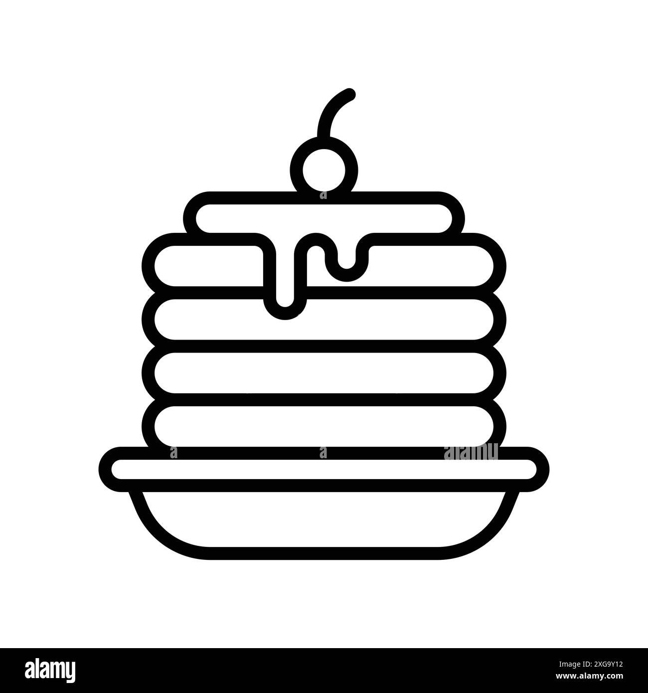 modèle de conception de vecteur d'icône de crêpe en fond blanc Illustration de Vecteur