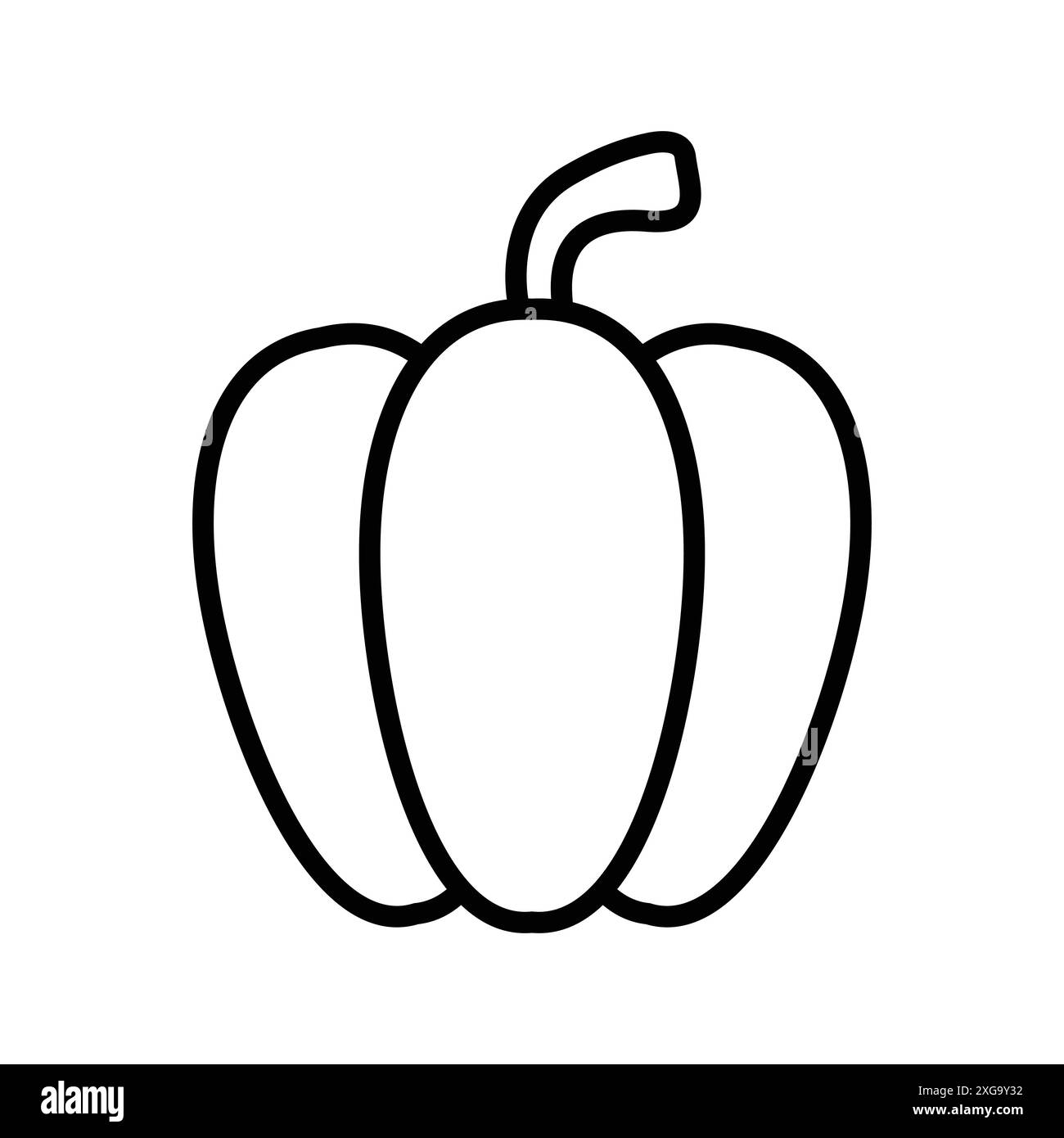 modèle de conception vectorielle d'icône paprika en fond blanc Illustration de Vecteur