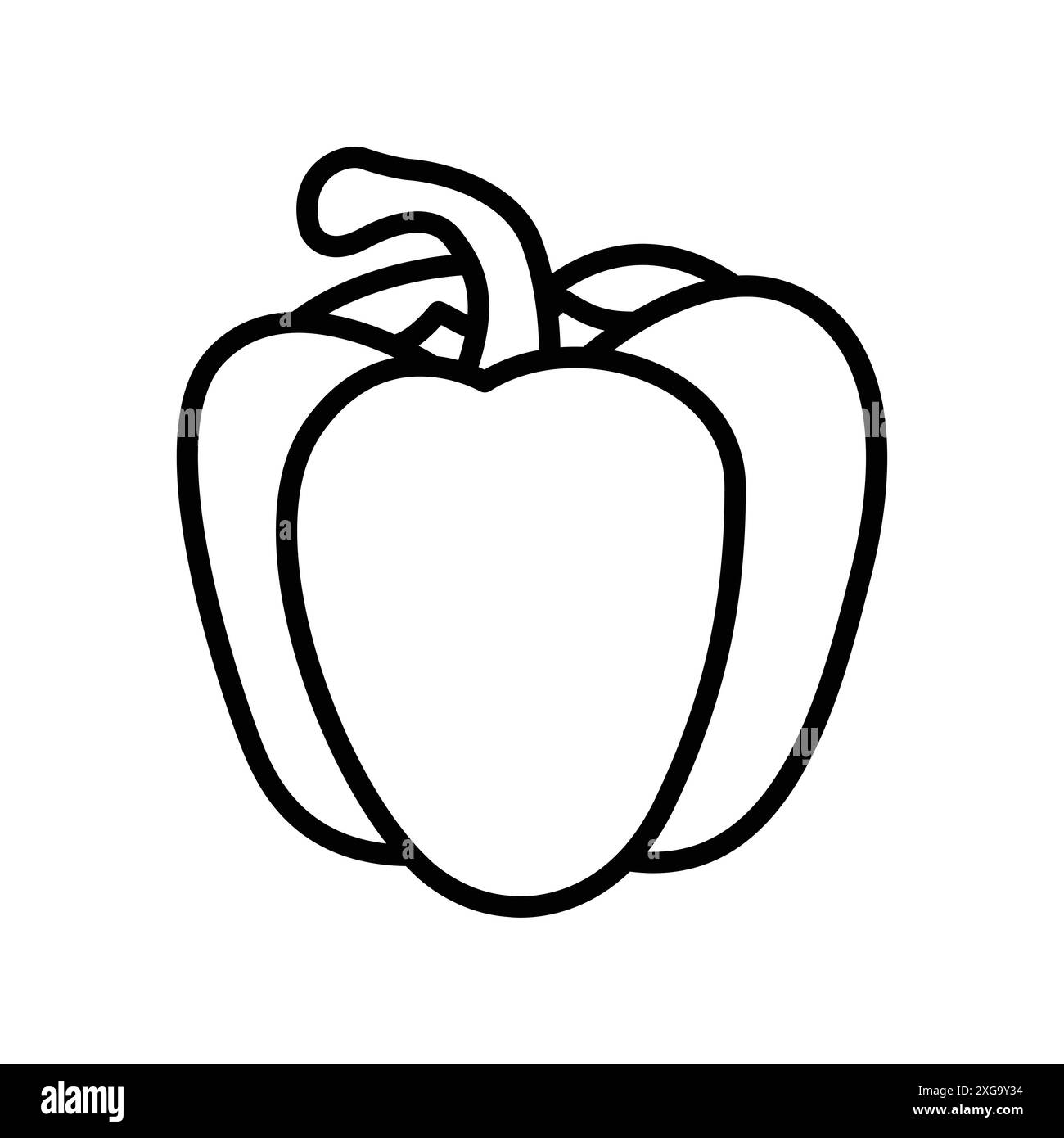 modèle de conception vectorielle d'icône paprika en fond blanc Illustration de Vecteur