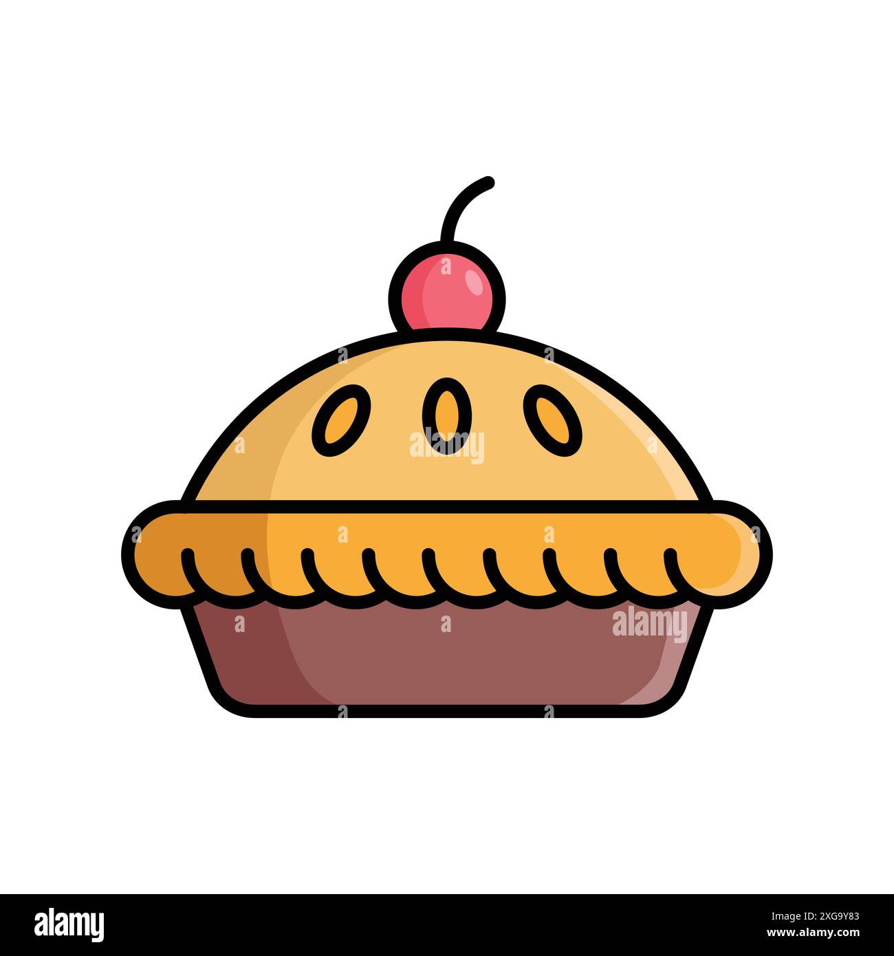 modèle de conception de vecteur d'icône de pie en fond blanc Illustration de Vecteur