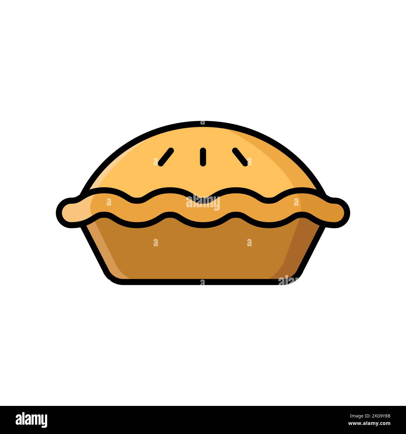 modèle de conception de vecteur d'icône de pie en fond blanc Illustration de Vecteur