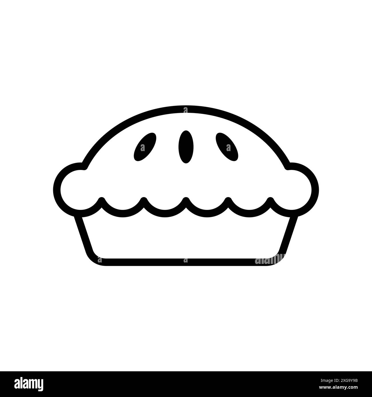 modèle de conception de vecteur d'icône de pie en fond blanc Illustration de Vecteur