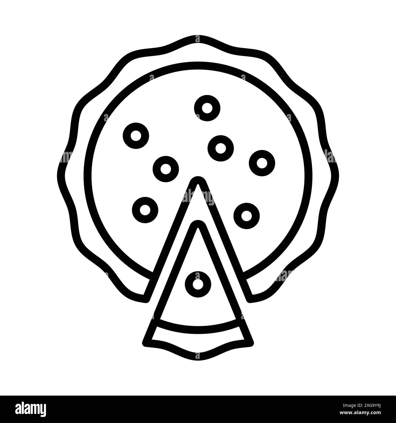 modèle de conception de vecteur d'icône de pie en fond blanc Illustration de Vecteur