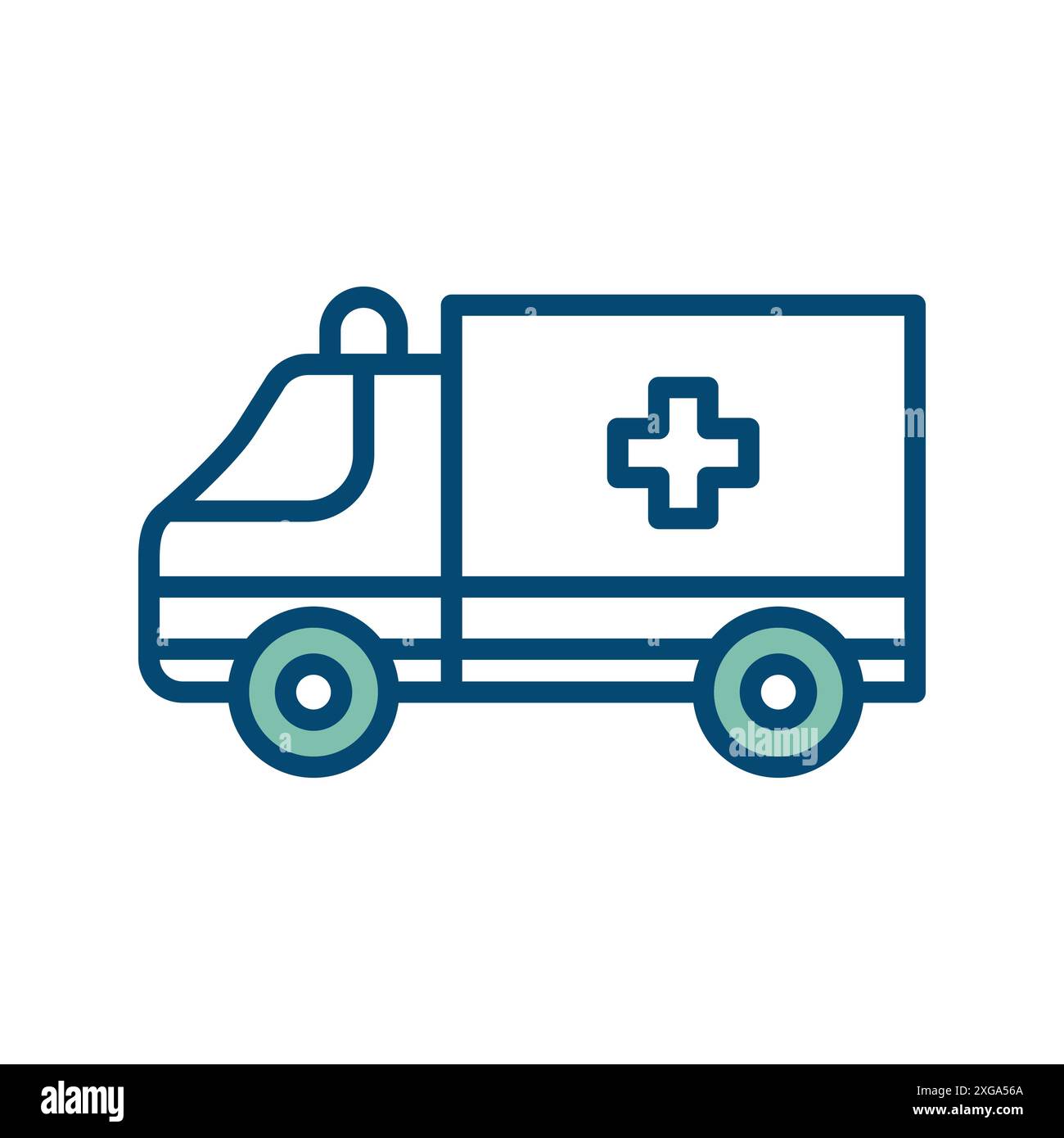 modèle de conception de vecteur d'icône d'ambulance en fond blanc Illustration de Vecteur
