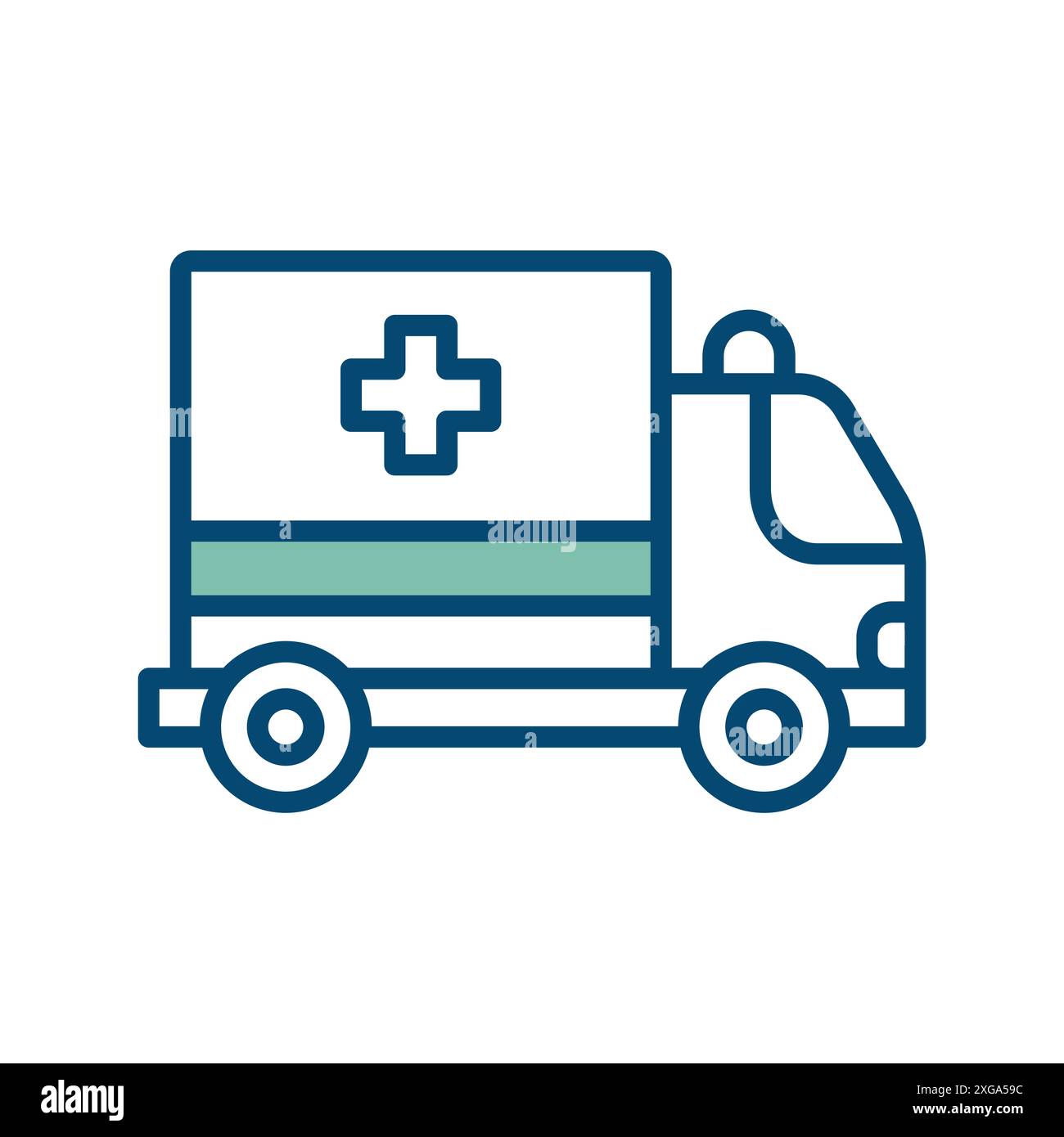 modèle de conception de vecteur d'icône d'ambulance en fond blanc Illustration de Vecteur