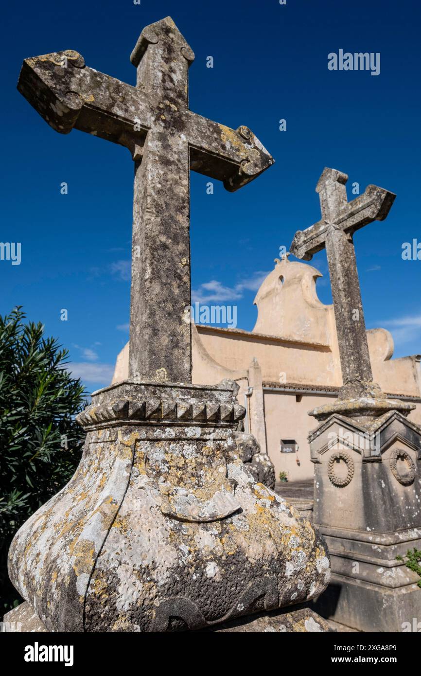 Tombeau de la famille Tejedor, cimetière de Felanitx, Majorque, Îles Baléares, Espagne Banque D'Images