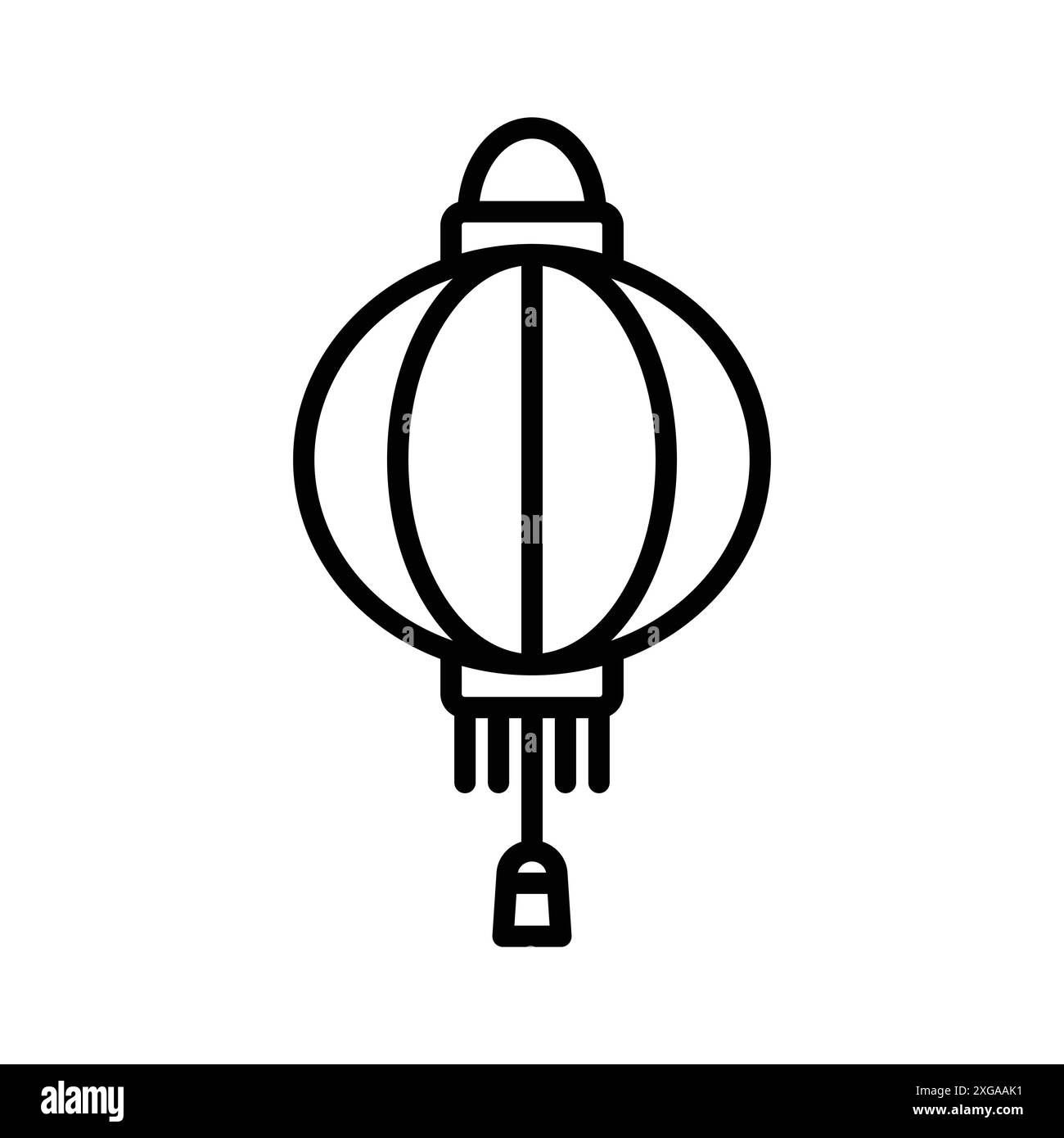 modèle de conception de vecteur d'icône de lanterne chinoise en fond blanc Illustration de Vecteur