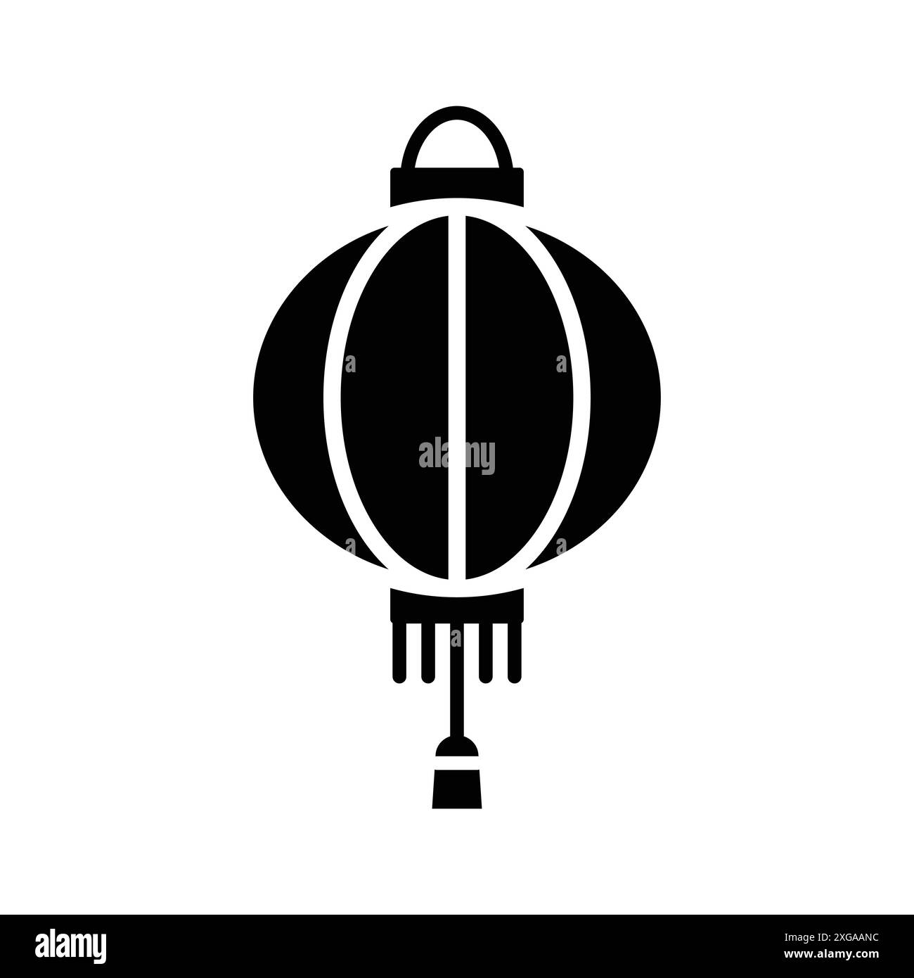 modèle de conception de vecteur d'icône de lanterne chinoise en fond blanc Illustration de Vecteur