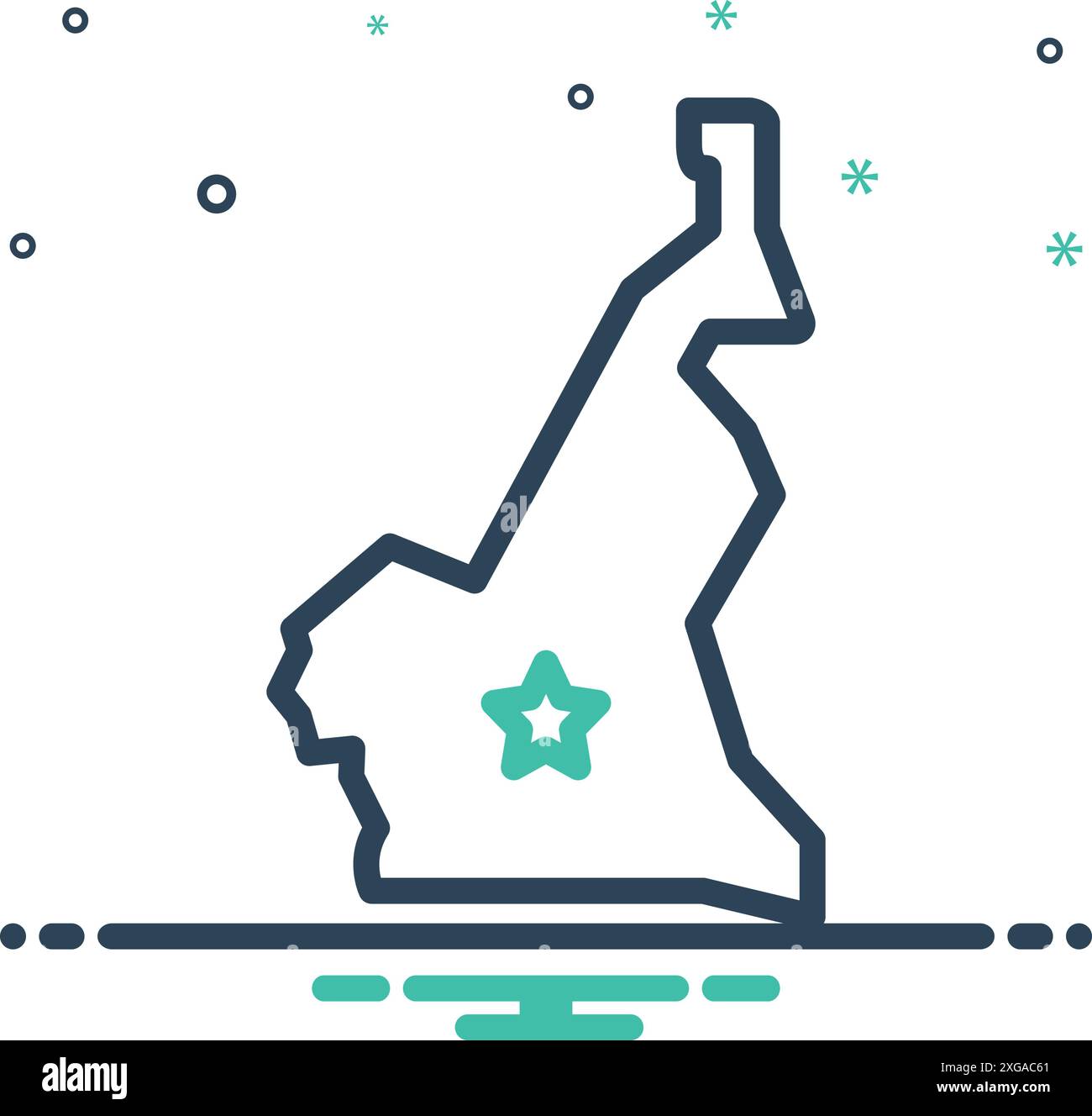 Icône pour cameroun,Area Illustration de Vecteur
