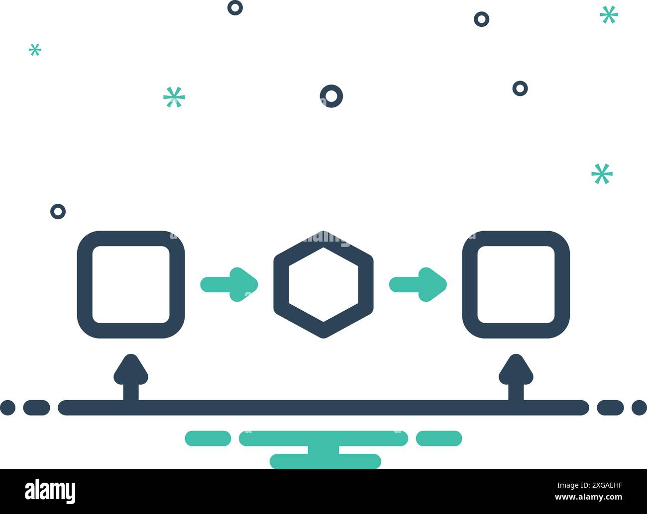 Icône de l'algorithme,diviser Illustration de Vecteur