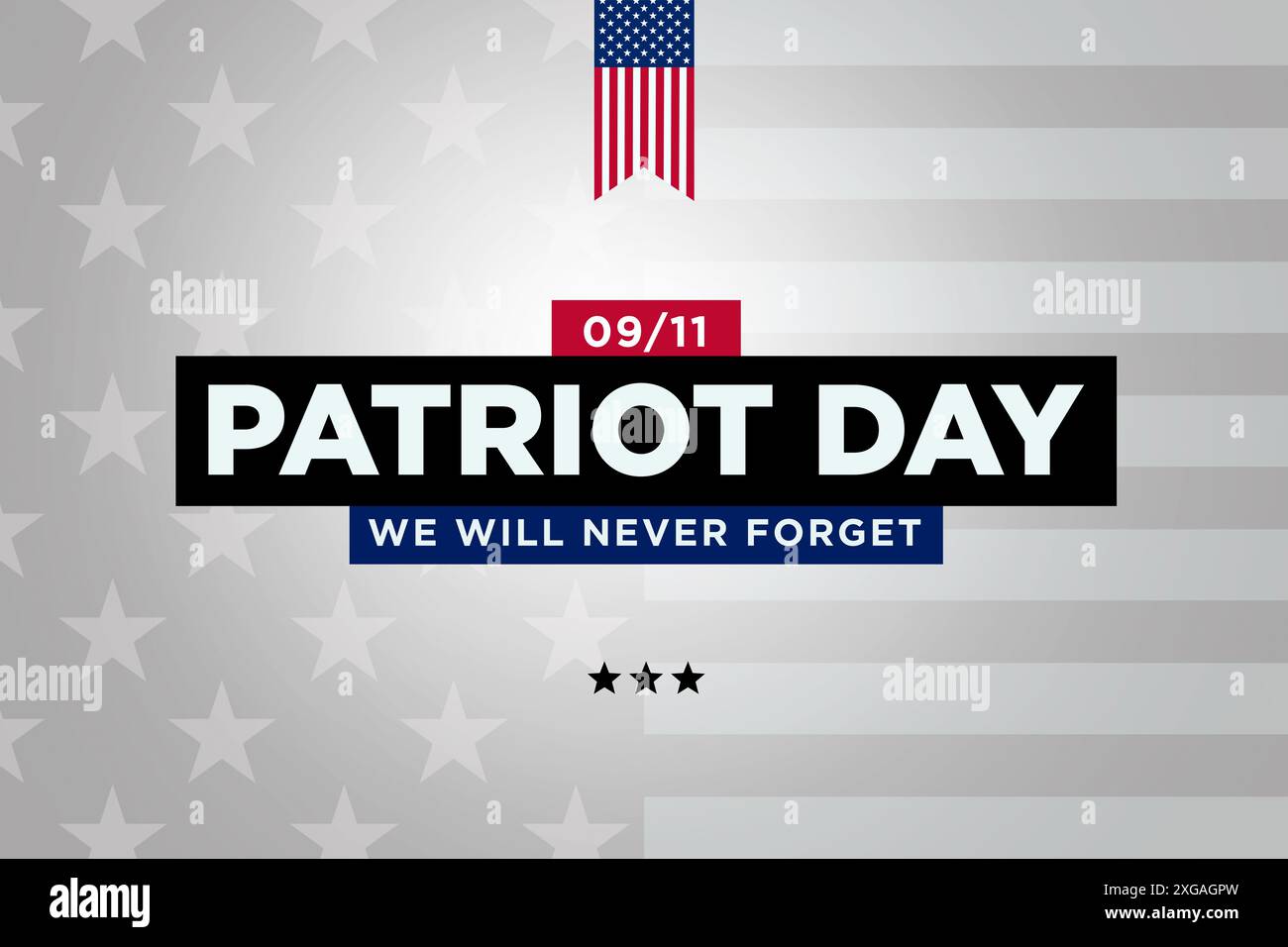 Se souvenir de 9 11, jour du Patriot . Illustration des tours jumelles représentant le nombre onze. 11 septembre. Nous n'oublierons jamais l'attaque terroriste Banque D'Images