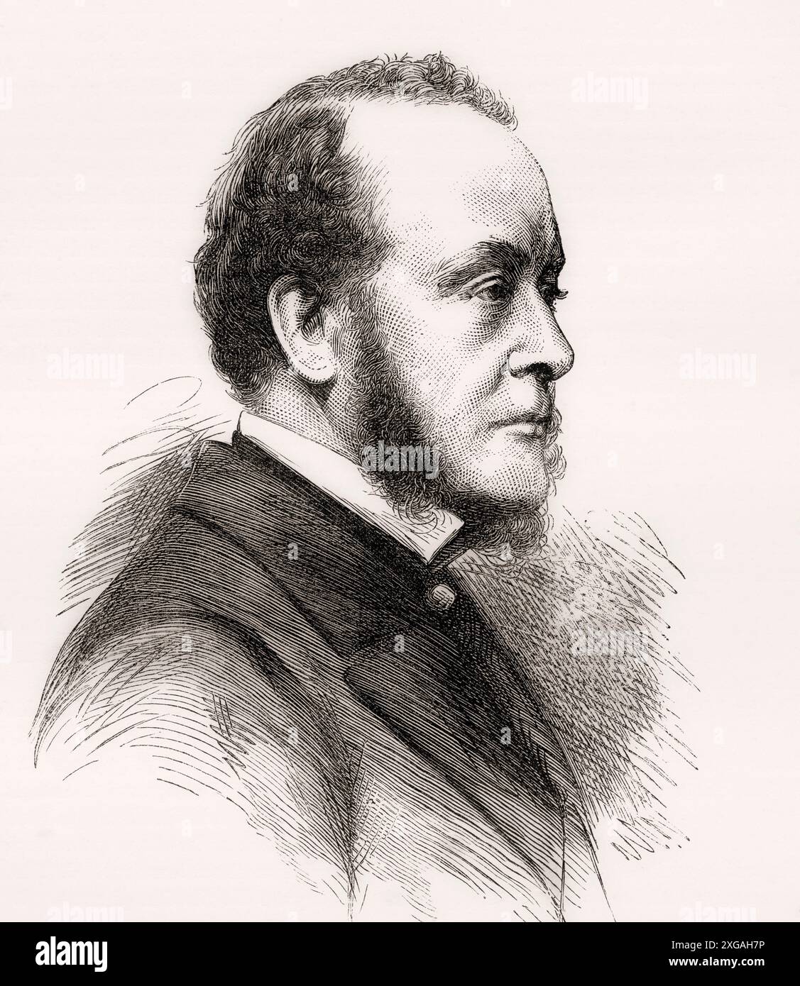 Gathorne Gathorne-Hardy, 1er comte de Cranbrook, 1814 – 1906. Politicien conservateur britannique. Extrait de Cassell's Illustrated History of England, publié vers 1880. Banque D'Images