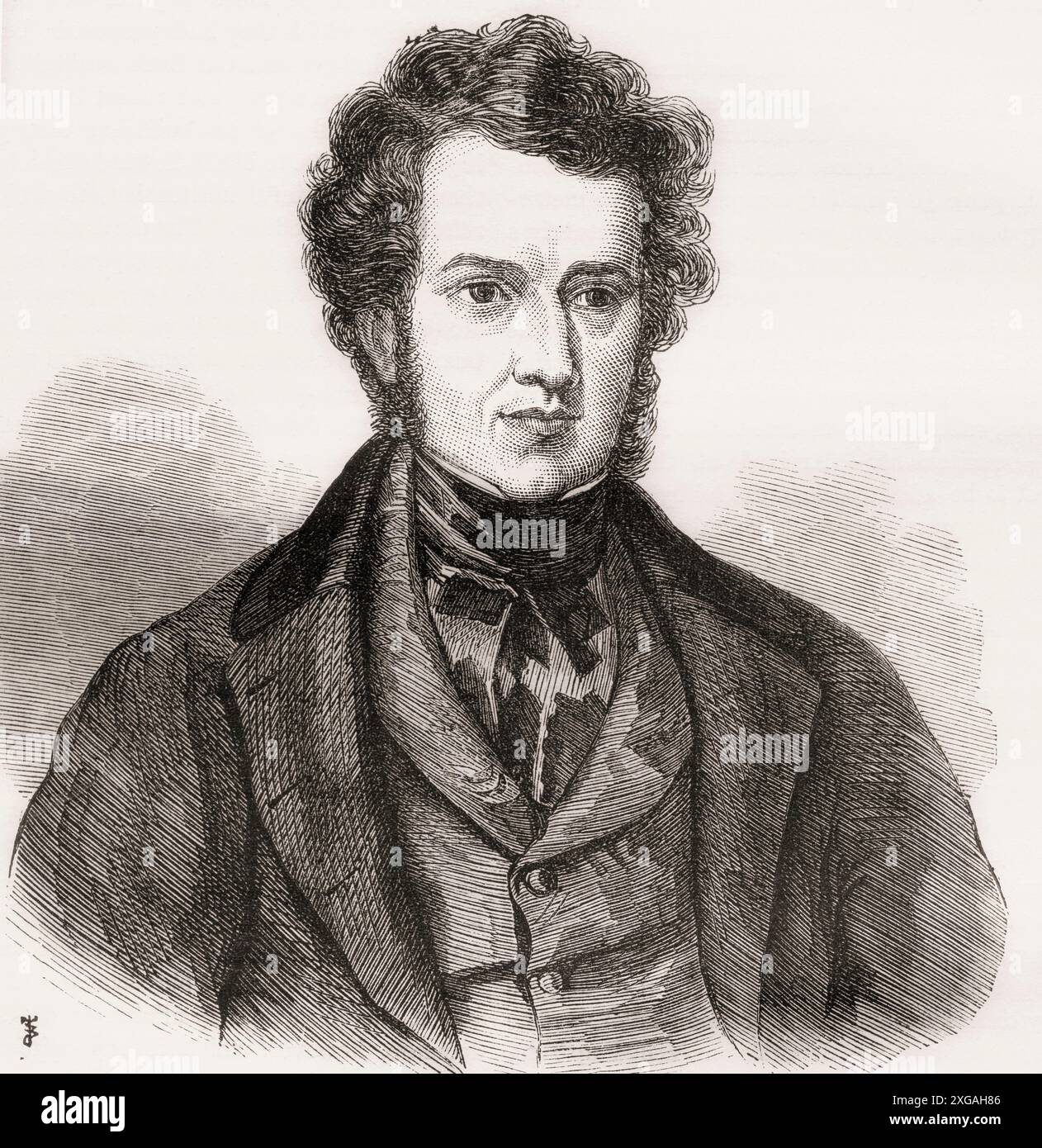 George Wilson, 1808-1870. Activiste politique anglais, connu comme président de la anti-Corn Law League. Extrait de Cassell's Illustrated History of England, publié vers 1880. Banque D'Images