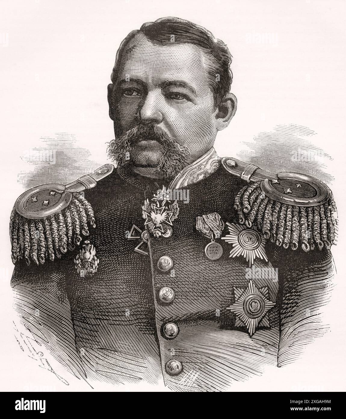Nikolaï Illarionovitch Kozlov, 1814-1889. Scientifique et docteur russes. Extrait de Russes et Turcs : la Guerre D'Orient, publié en 1878. Banque D'Images