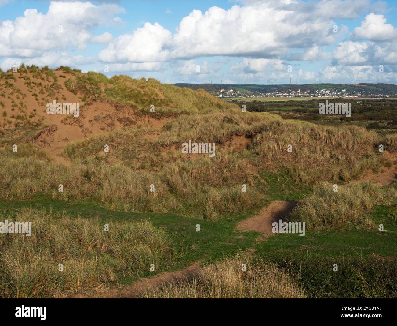 Dunes et slacks de sable, réserve naturelle de Braunton Burrows, Devon, Angleterre, Royaume-Uni, octobre 2022 Banque D'Images
