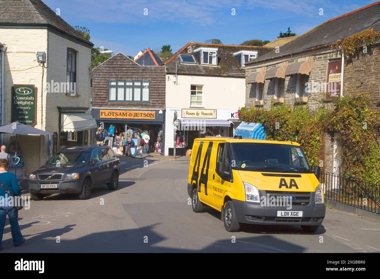 fourgon de dépannage aa garé à padstow nord cornwall Banque D'Images