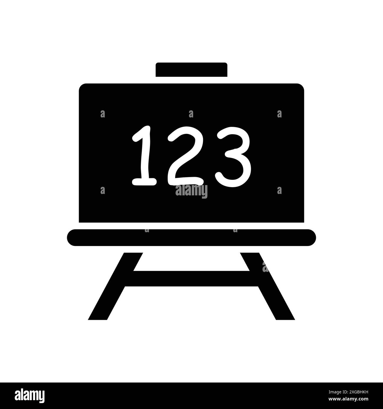 modèle de conception de vecteur d'icône de tableau noir en fond blanc Illustration de Vecteur