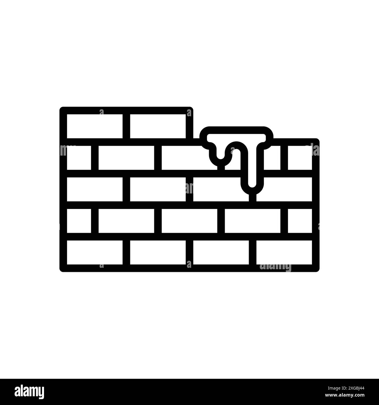 modèle de conception de vecteur d'icône de briques en fond blanc Illustration de Vecteur