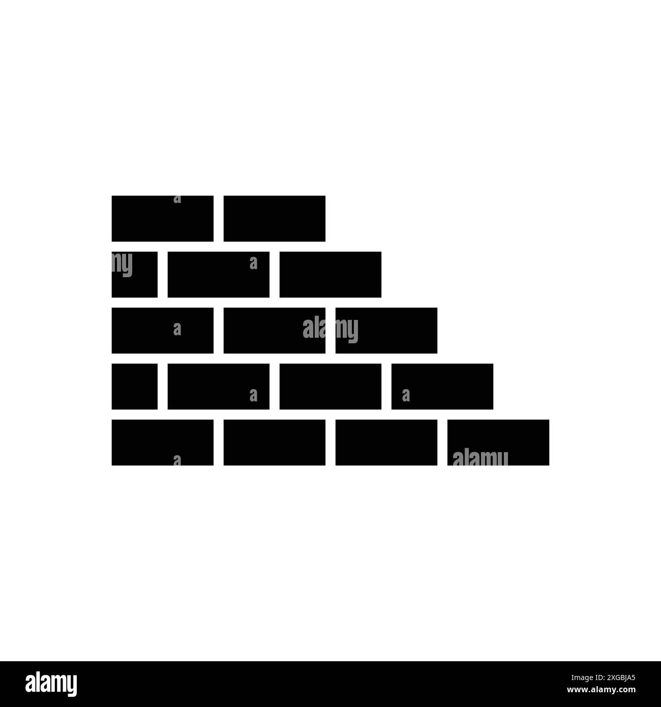 modèle de conception de vecteur d'icône de briques en fond blanc Illustration de Vecteur