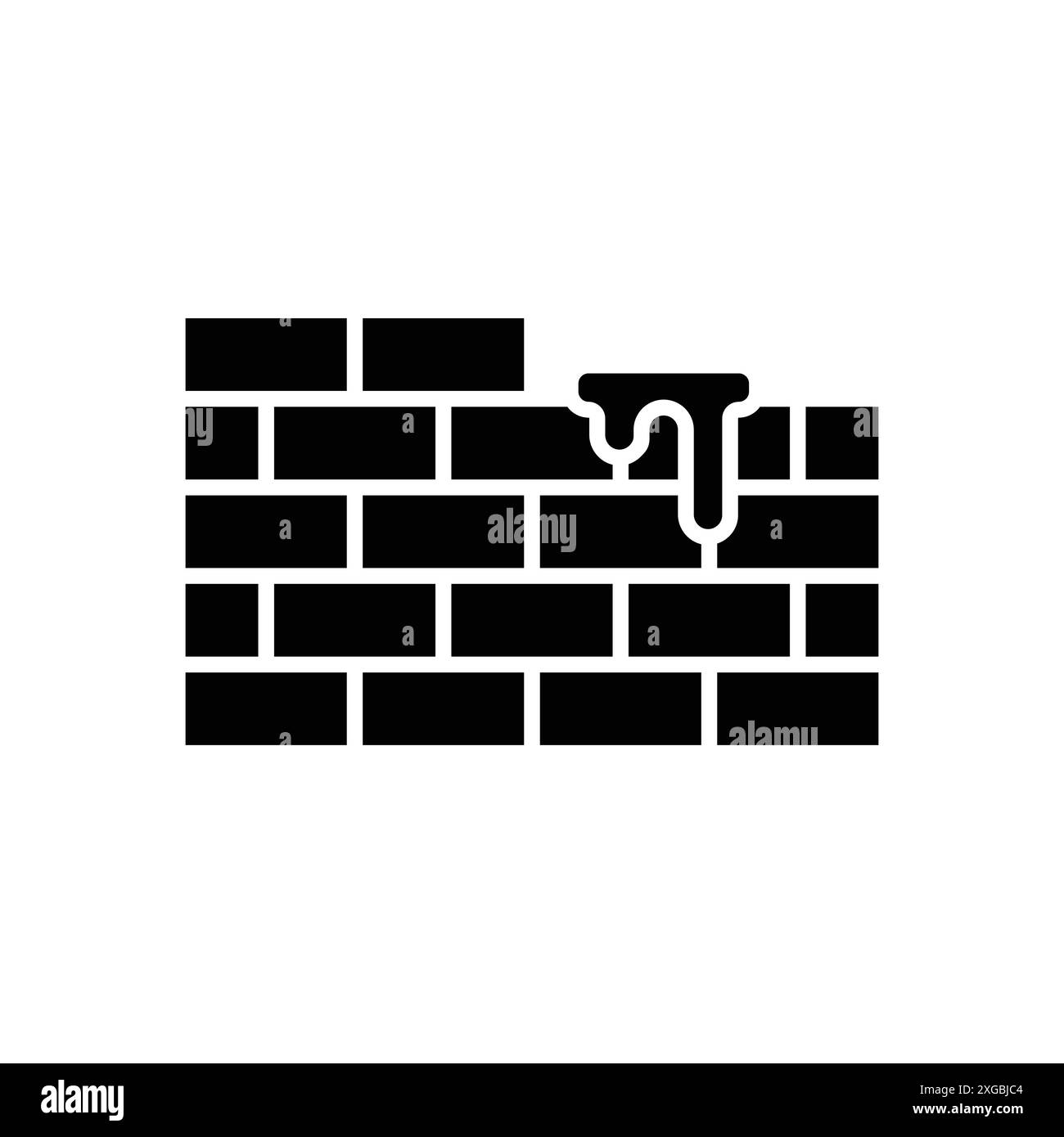modèle de conception de vecteur d'icône de briques en fond blanc Illustration de Vecteur