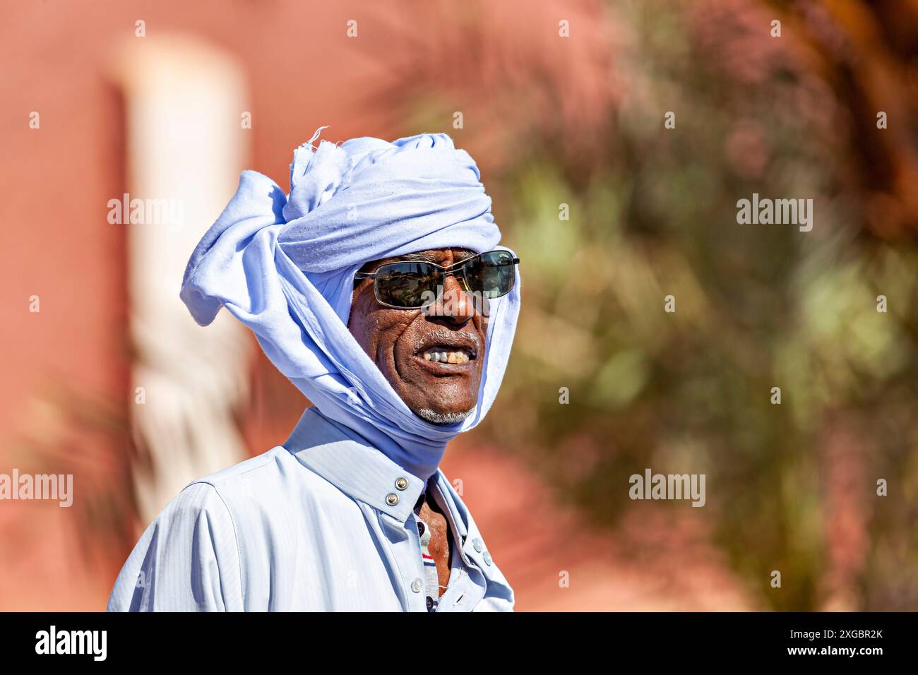 Touareg dans le désert du Sahara d'Algérie Banque D'Images