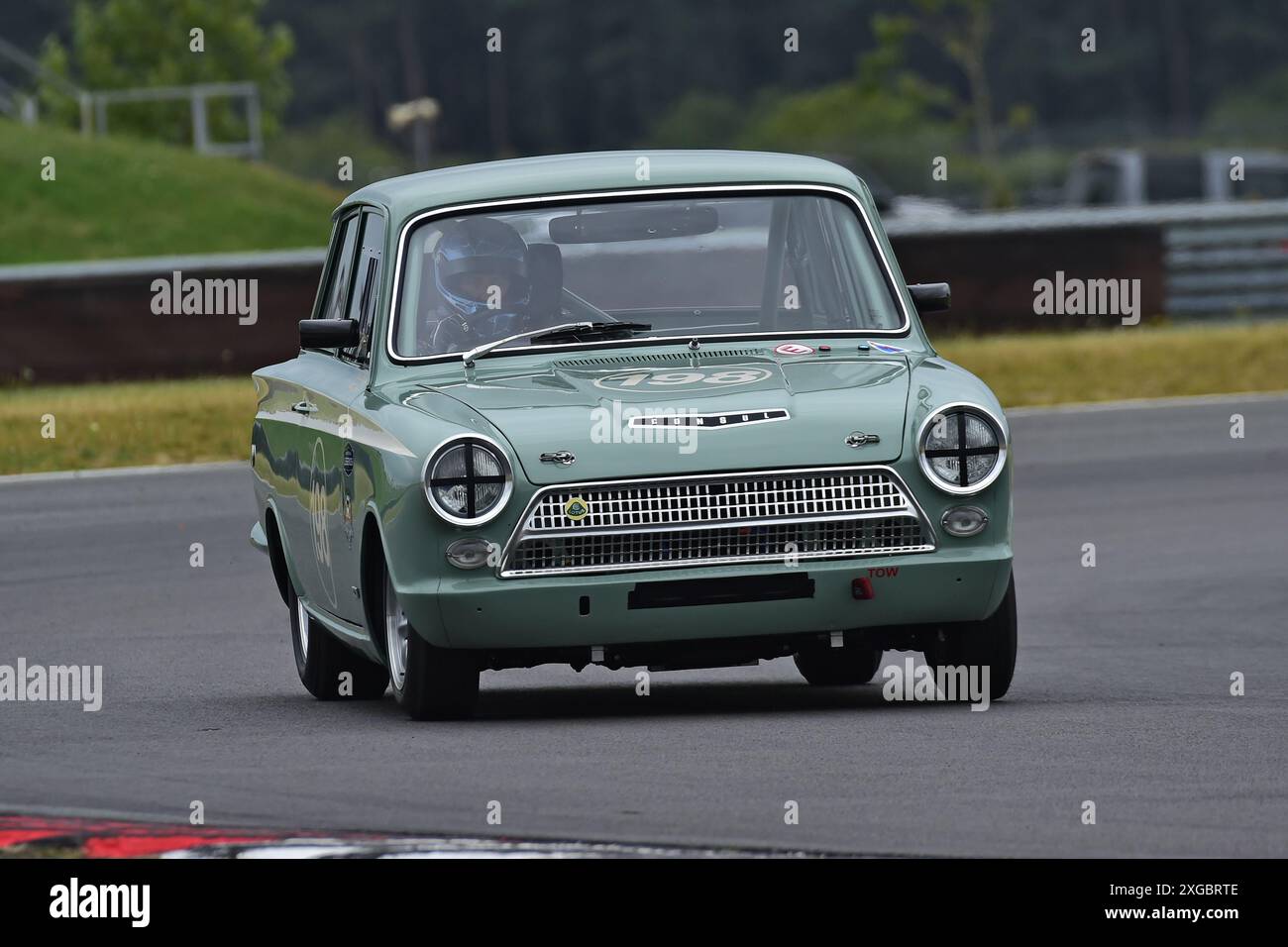 Jake Giddings, Lotus Ford Cortina Mk1, un événement comportant deux catégories distinctes, DRHC Dunlop Allstars pour les voitures sport, GT et Touring antérieures à 1966. Le Banque D'Images