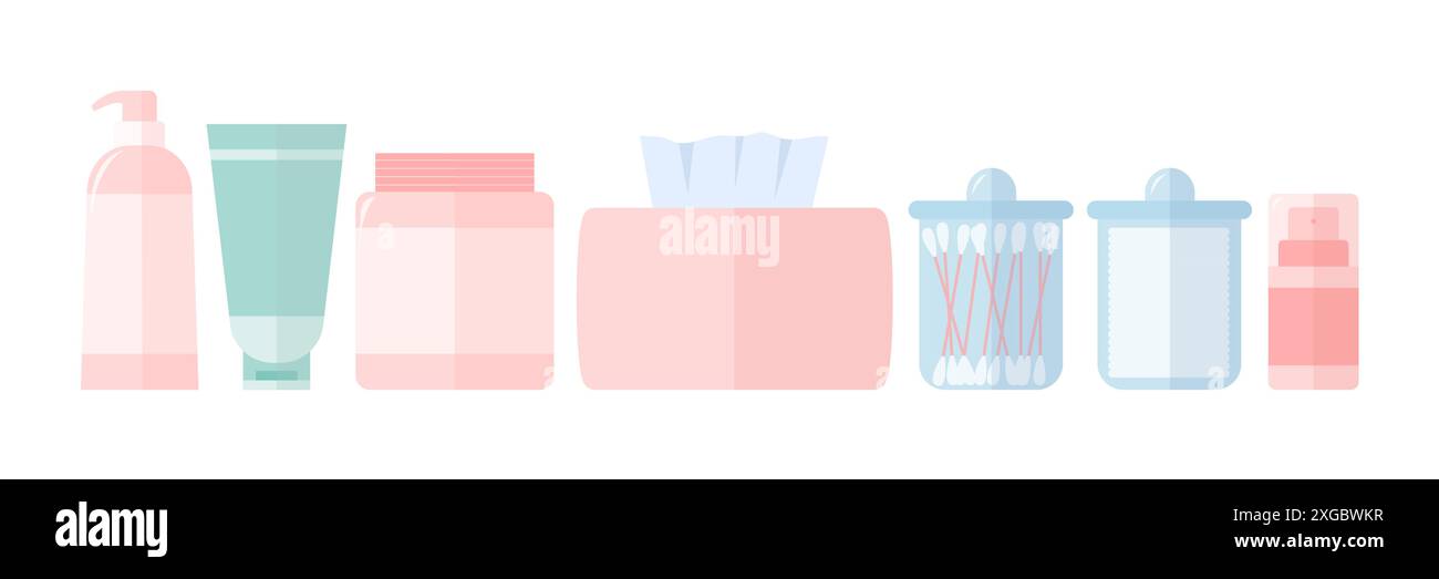 Ensemble d'articles de beauté et de spa Illustration de Vecteur