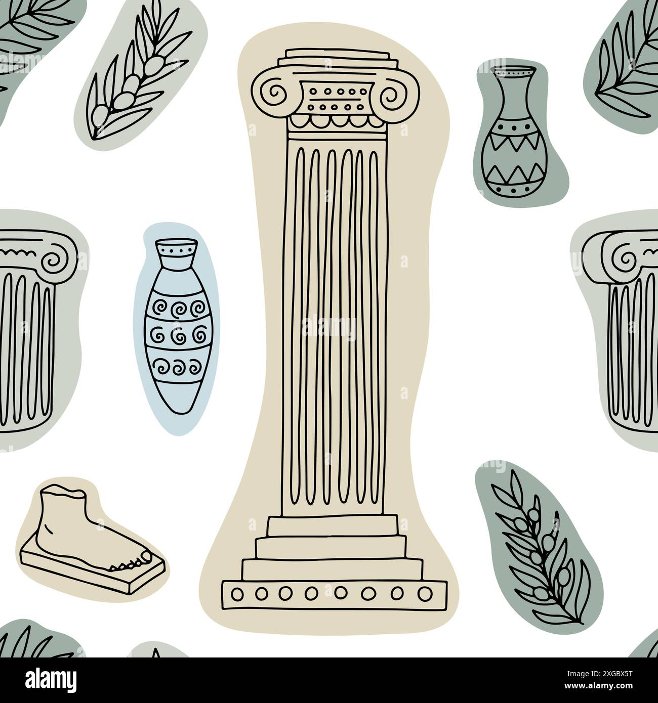 Colonnes anciennes en marbre Illustration de Vecteur