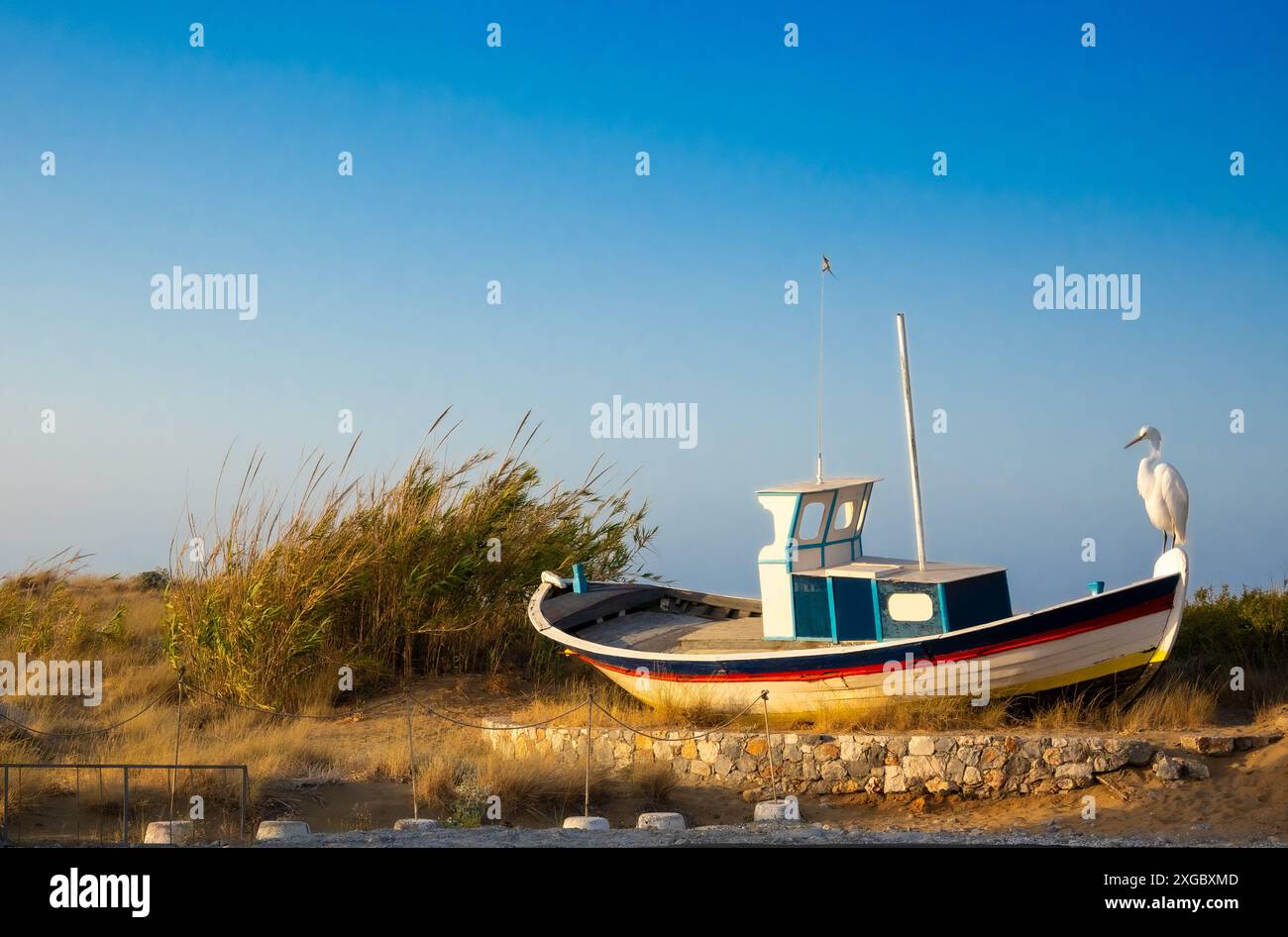 Bateau hors de l'eau Banque D'Images