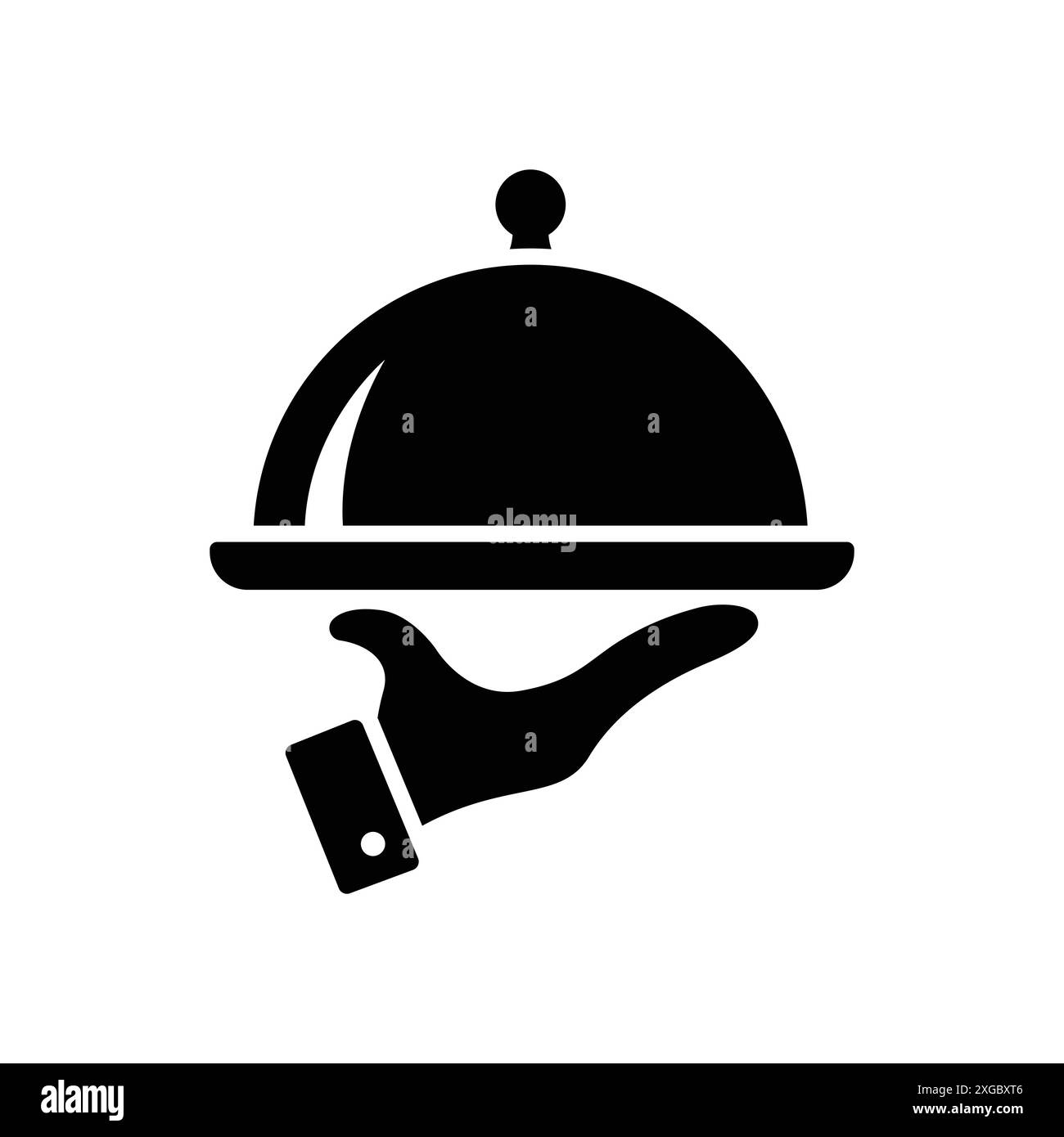 modèle de conception de vecteur d'icône de plateau de nourriture en fond blanc Illustration de Vecteur